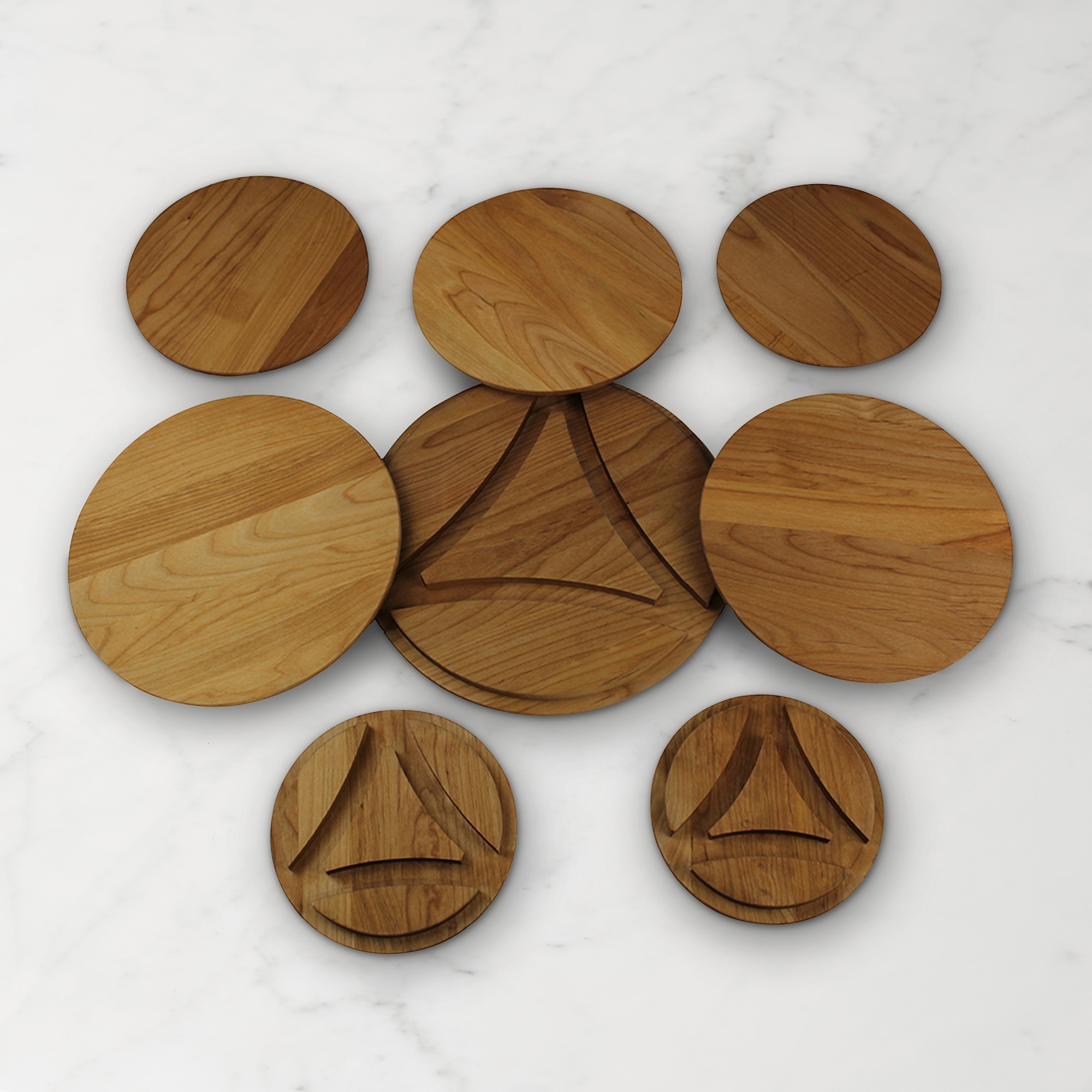 Enclume Cookware Stand Wood Trivets Set