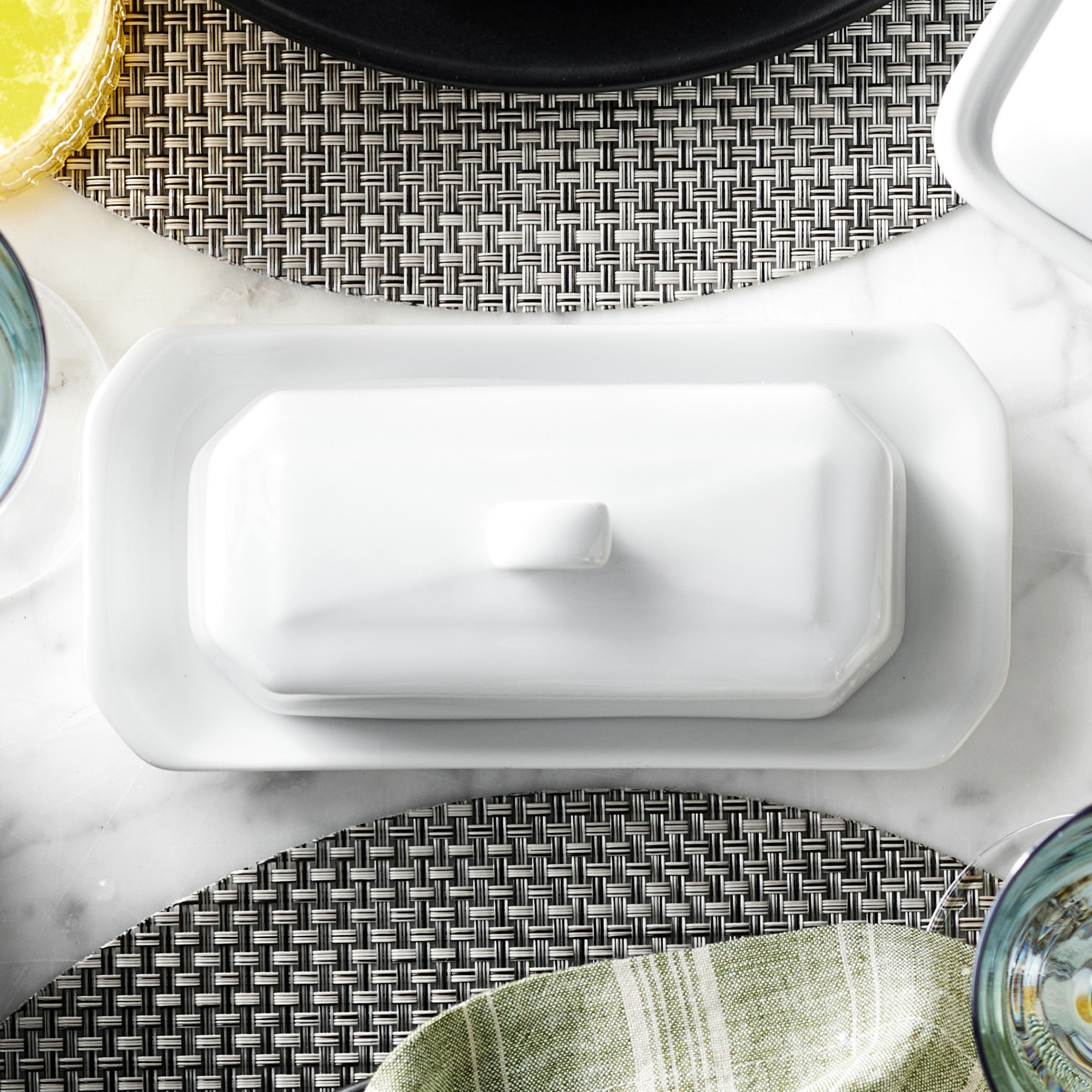 Pillivuyt Porcelain Covered Butter Dish