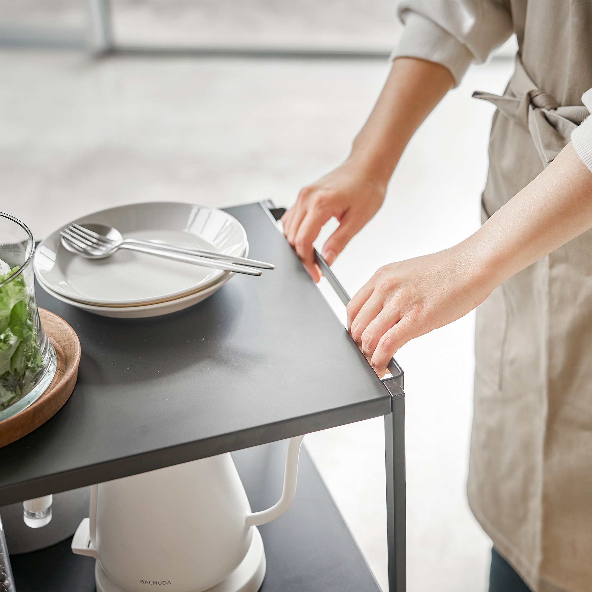 Yamazaki Home Tower Rolling Utility Cart