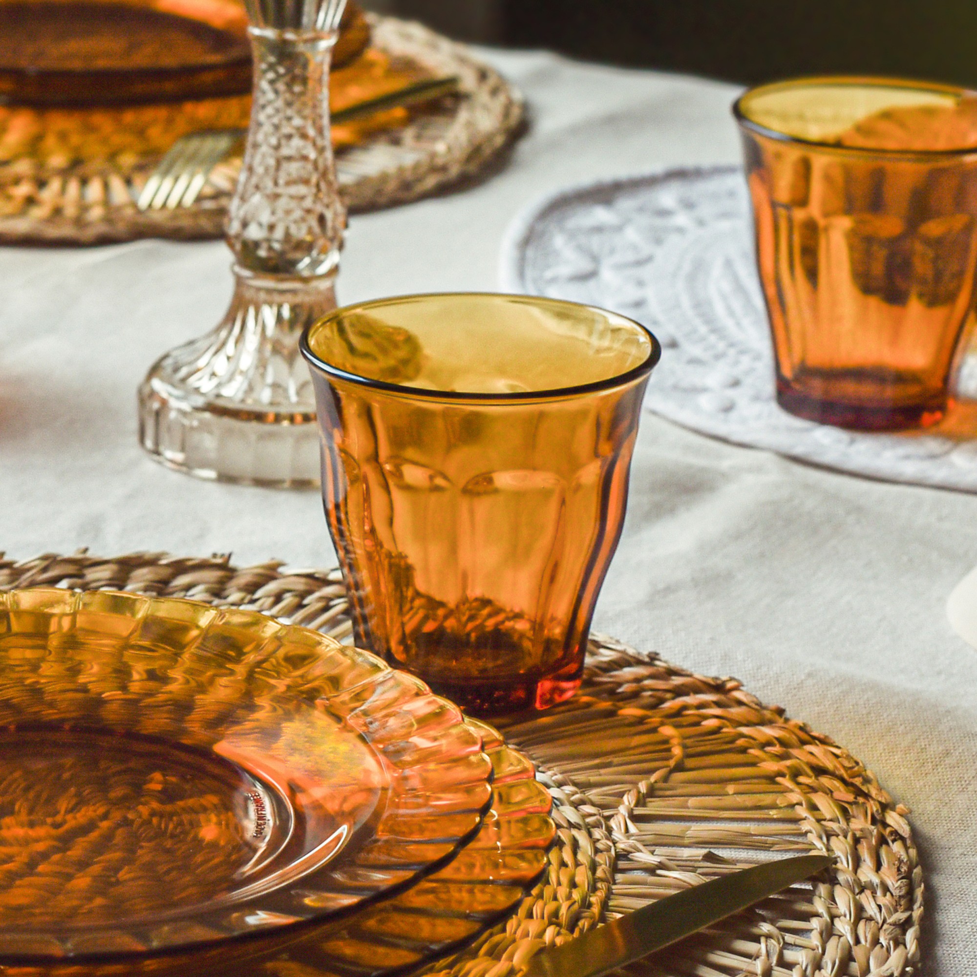 Duralex Picardie Glass Tumblers, 8 oz., Set of 6