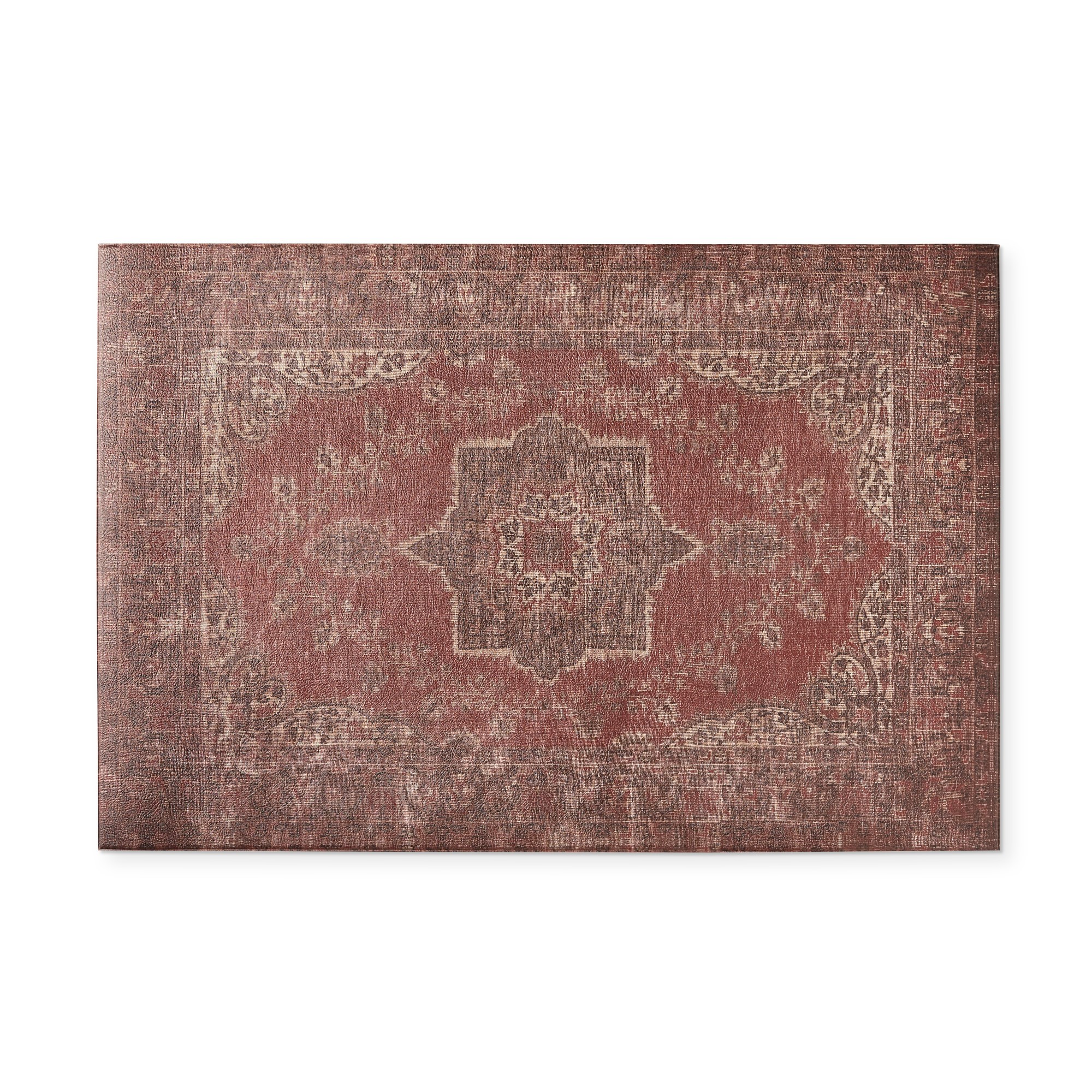 Williams Sonoma Faux Knotted Rug Comfort Mat, Red