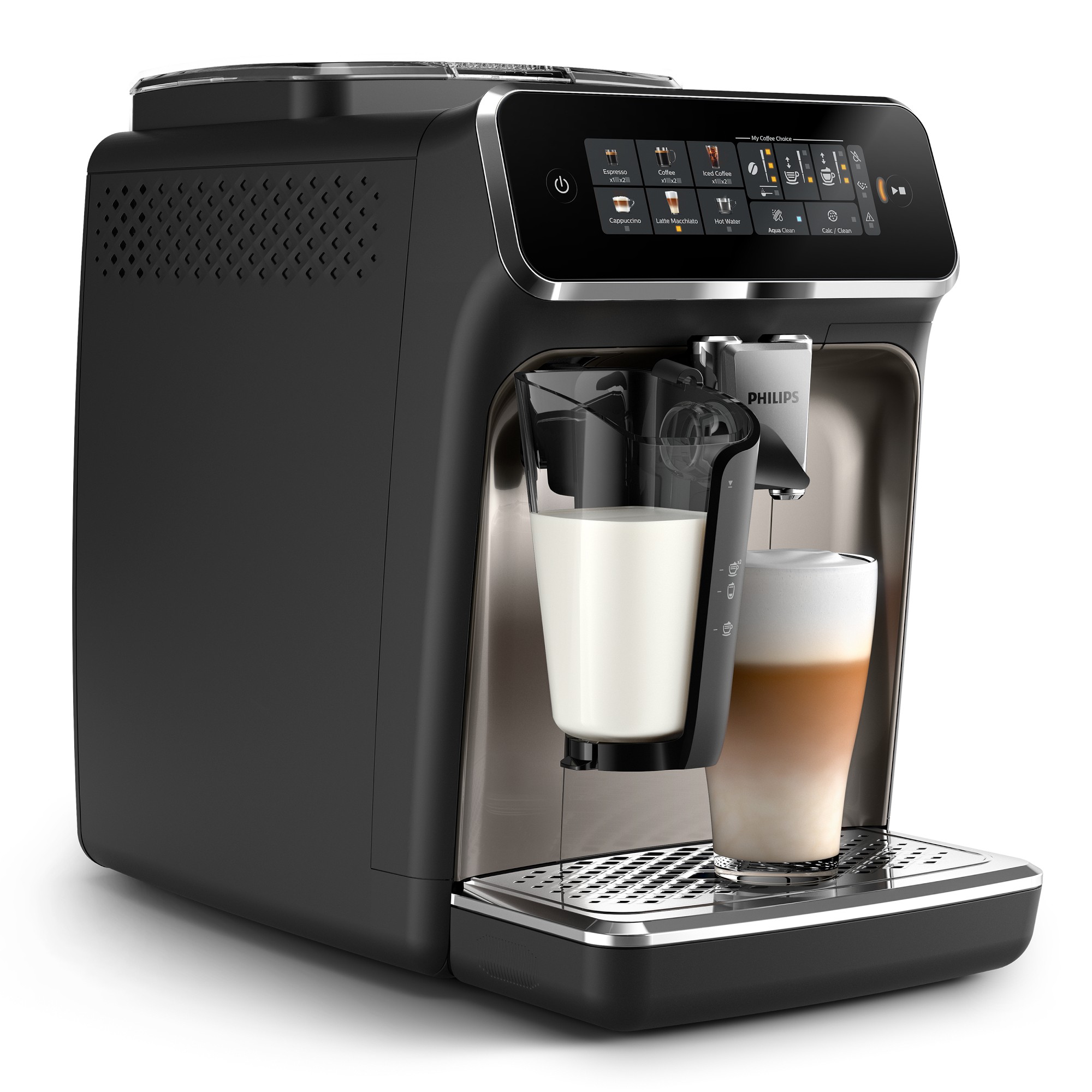 Philips 3300 Series Fully Automatic Espresso Machine with LatteGo & Iced Coffee