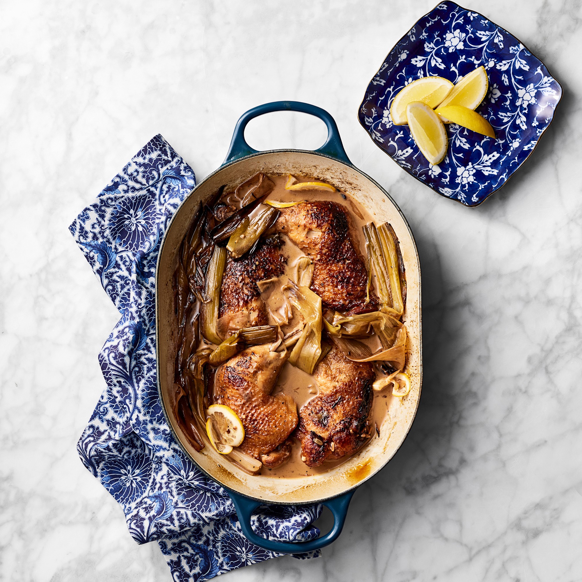 Marlo Thomas x Williams Sonoma Blue Dinner Napkins, Set of 4