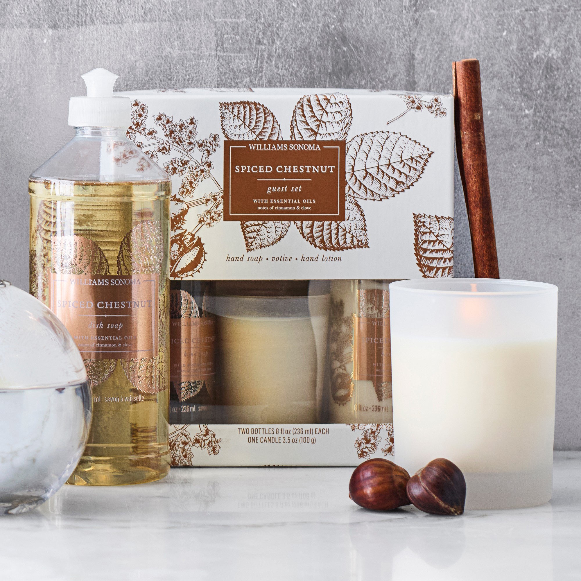 Williams Sonoma Spiced Chestnut Guest Set