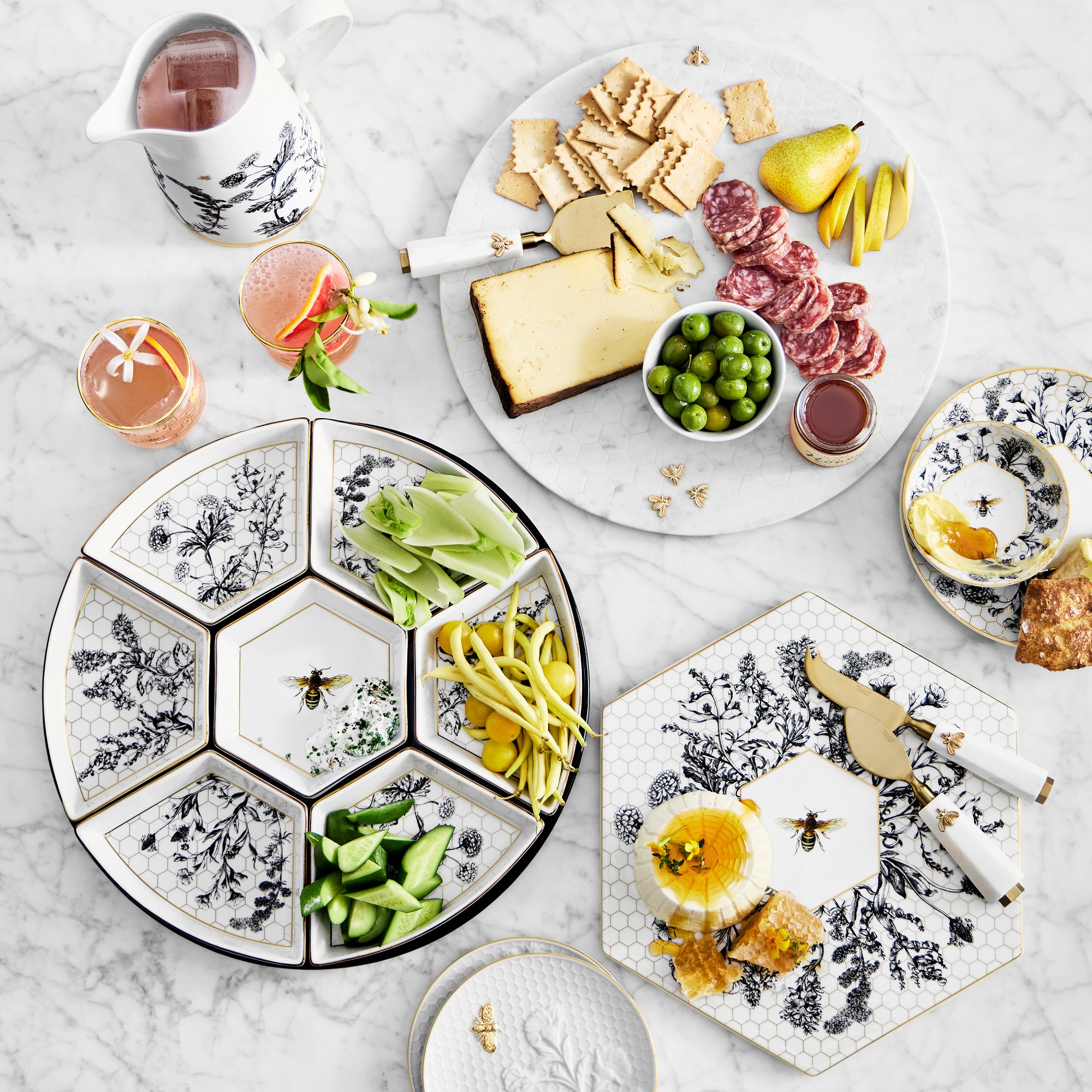 Honeycomb Dipping Bowls, Set of 4