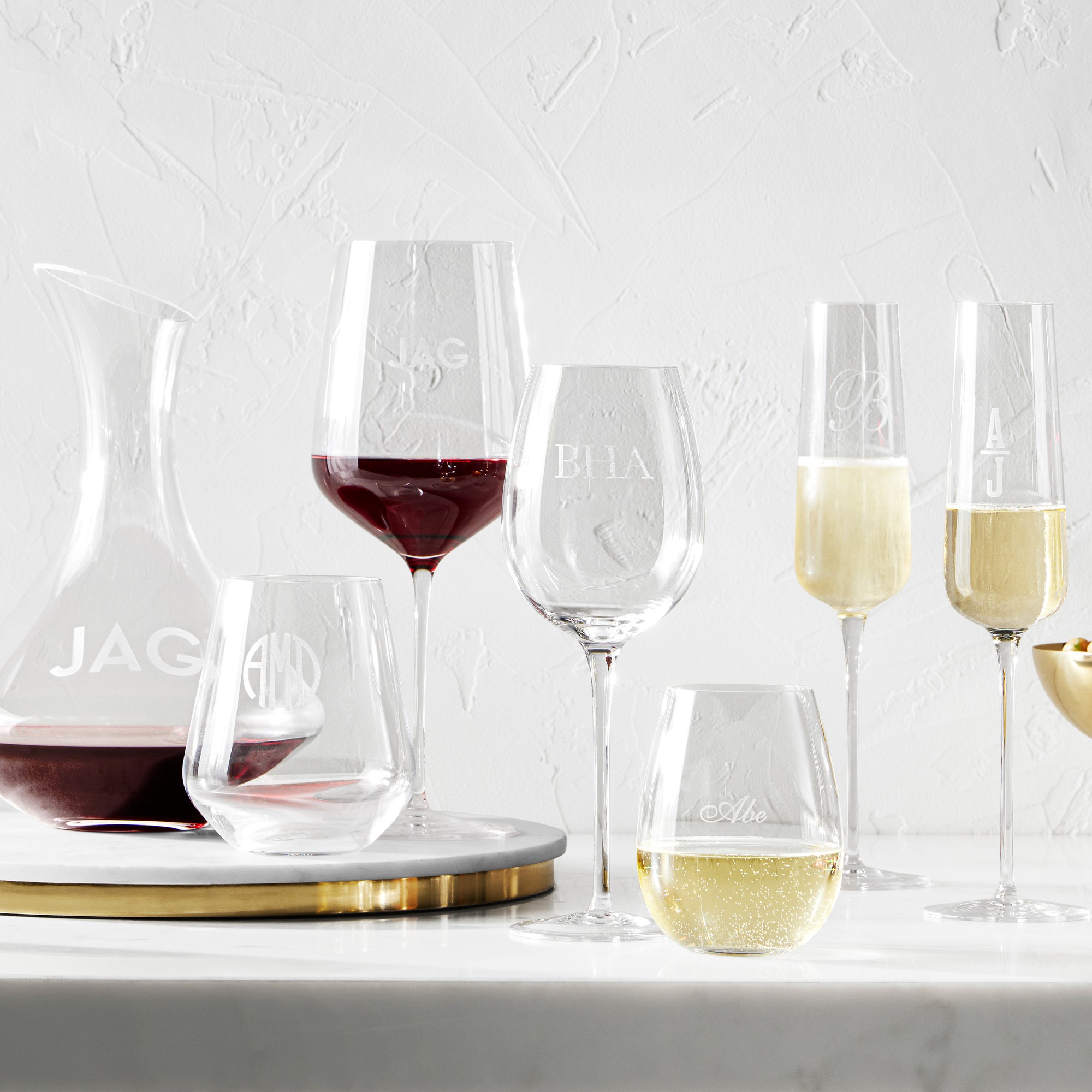 Williams Sonoma Estate Champagne Wine Glasses