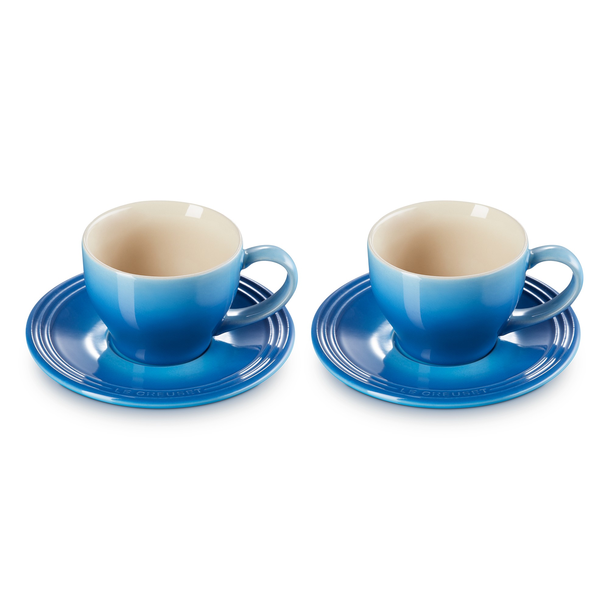 Le Creuset Cappuccino Cups & Saucers, Set of 2