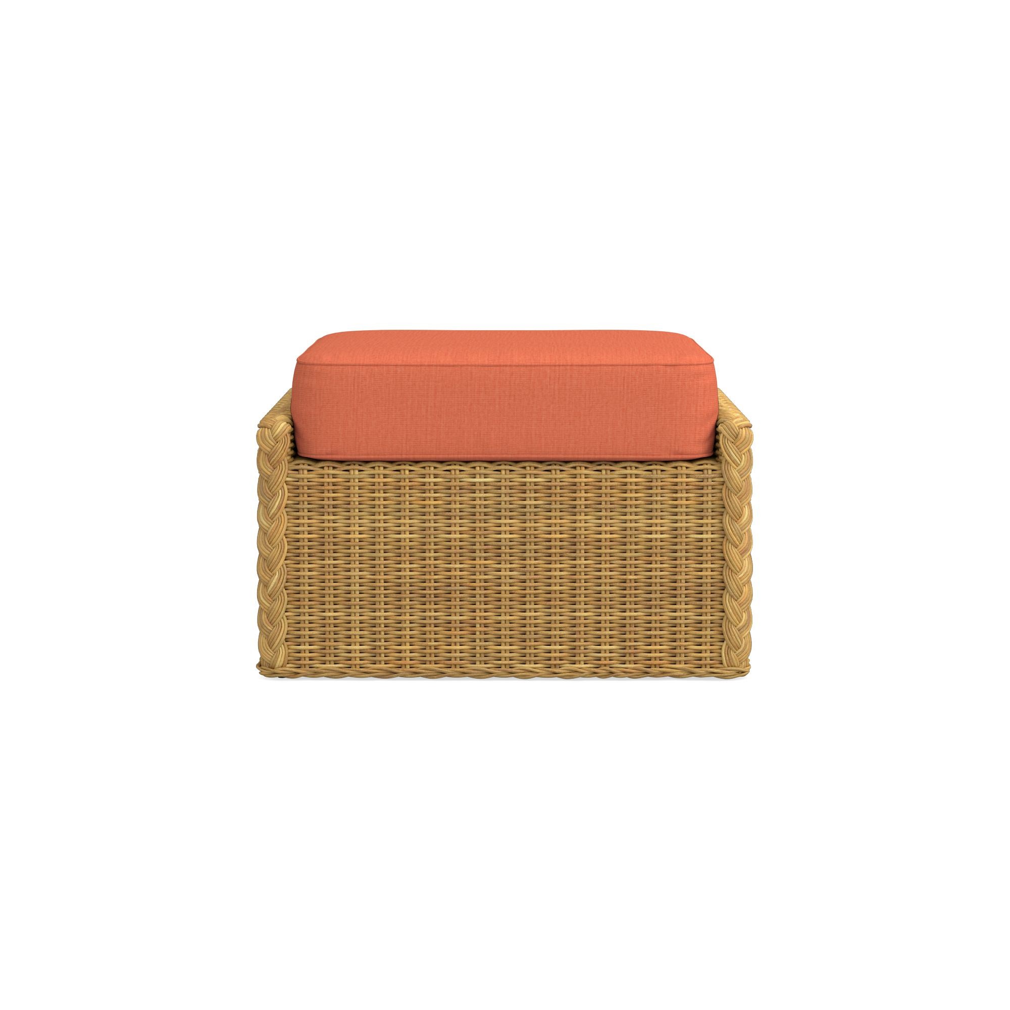 AERIN East Hampton Outdoor Coffee Table Ottoman Cushions