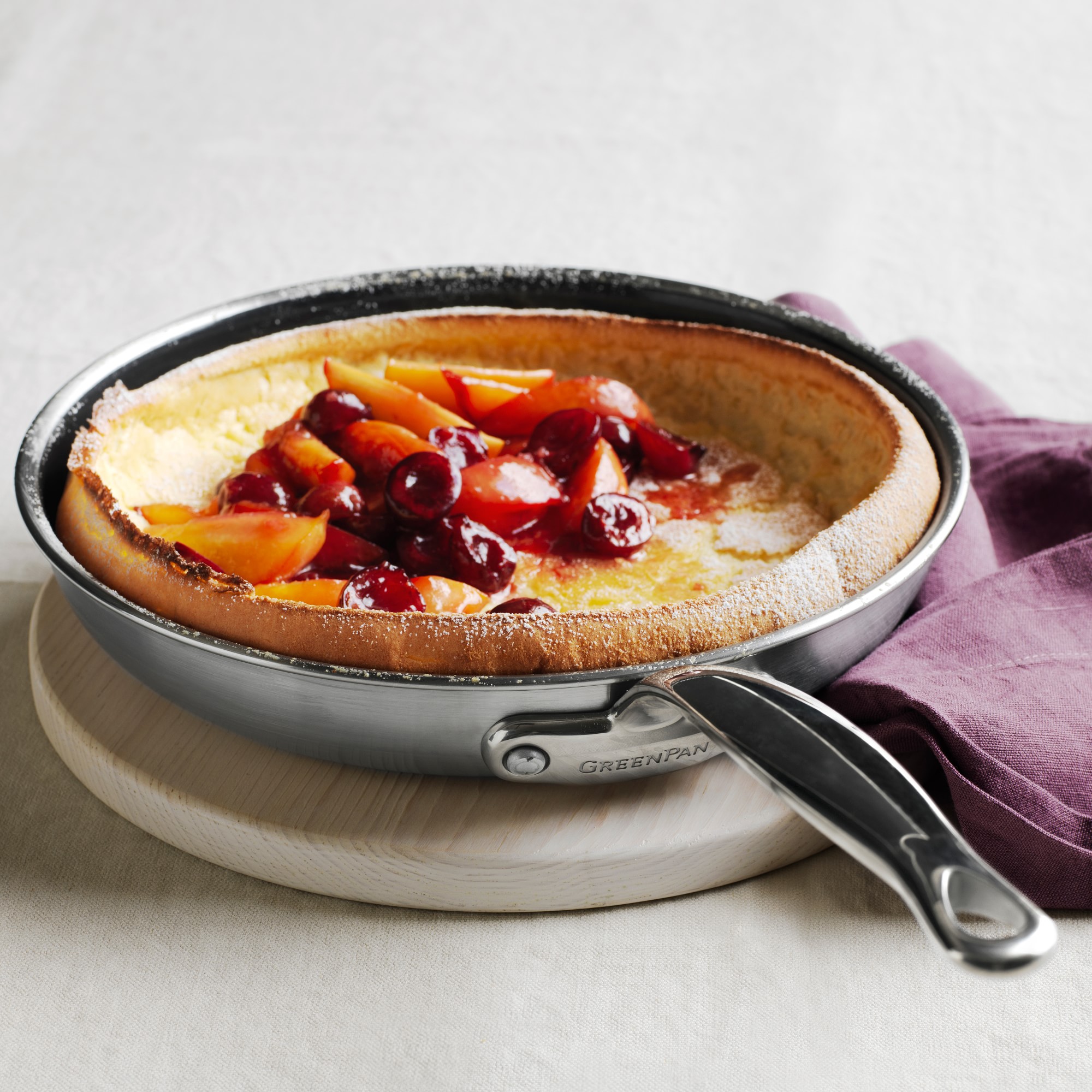 GreenPan™ Premiere Stainless-Steel Ceramic Nonstick Fry Pan, 8