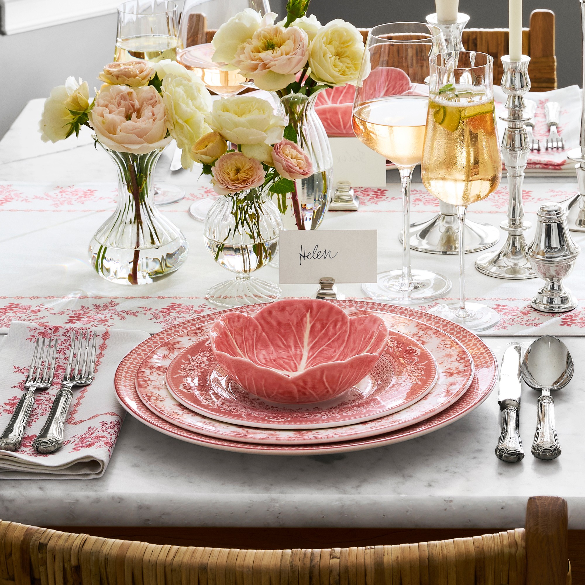 English Floral Geo Charger