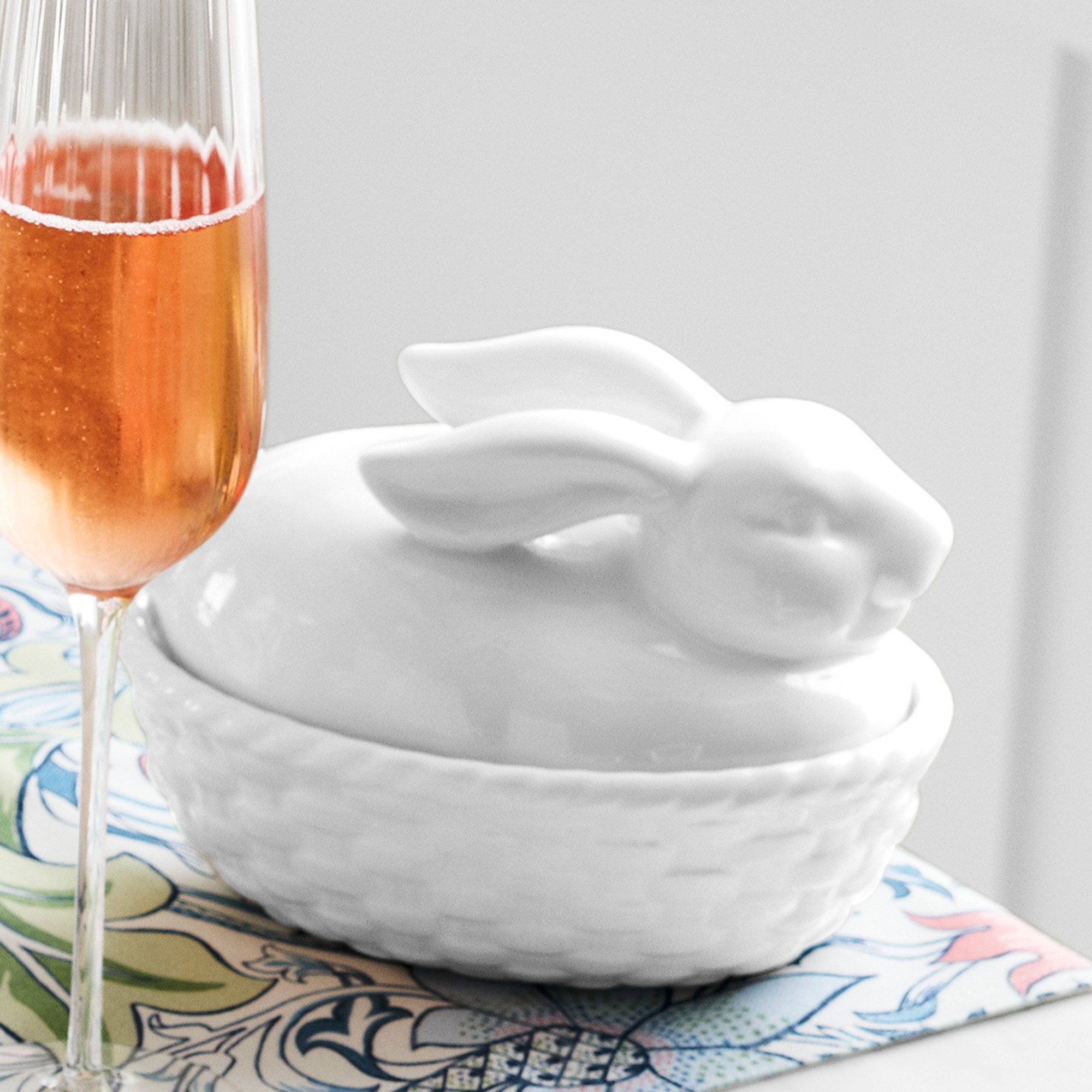 Sculptural Bunny Candy Bowl with Lid