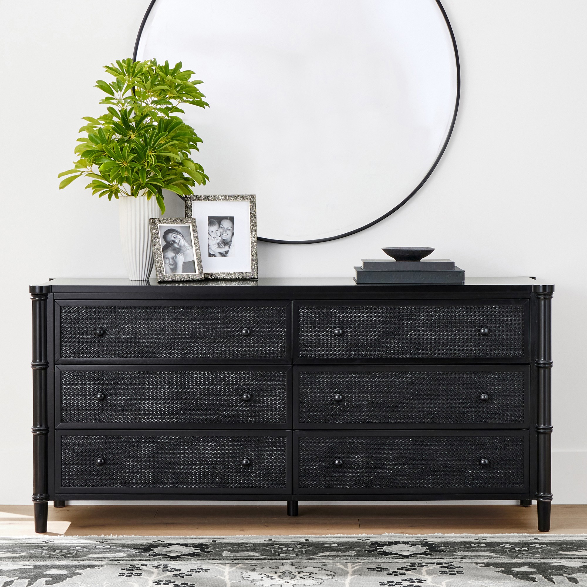 Cane 6-Drawer Dresser (68