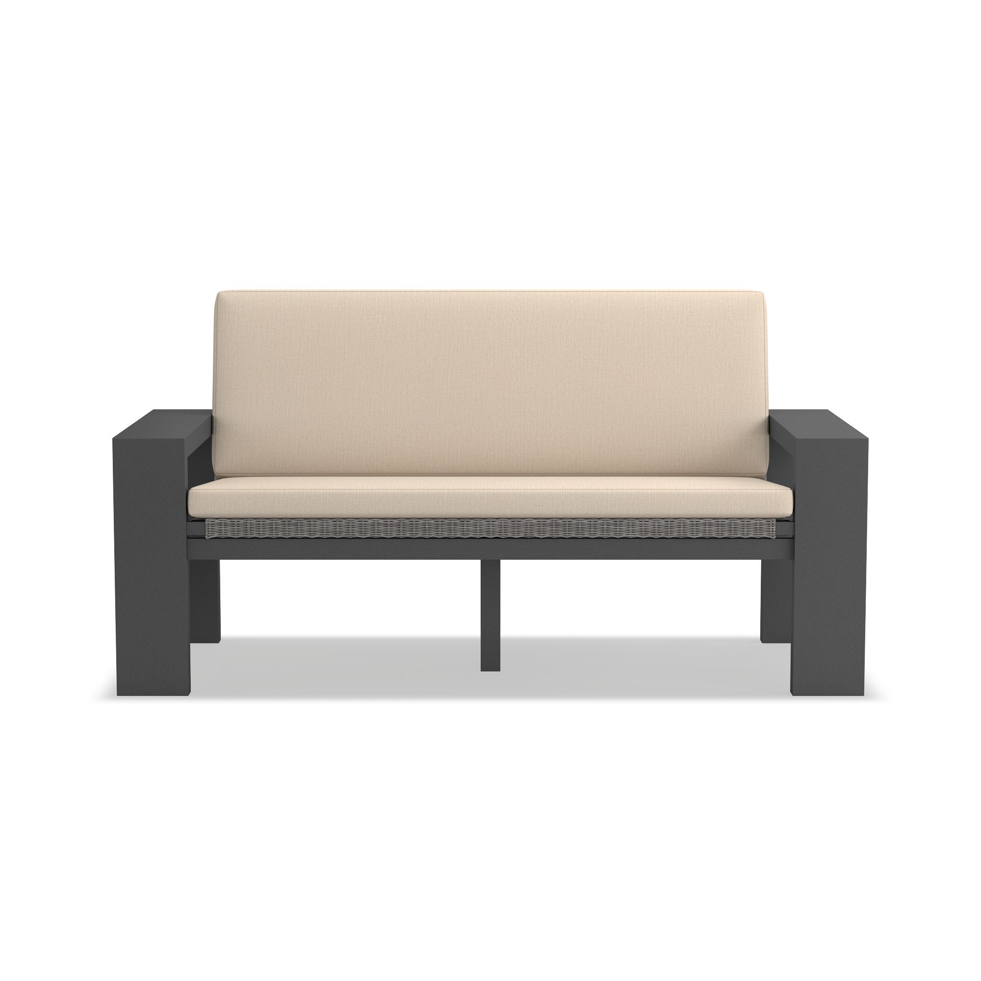 Larnaca Outdoor Metal All-Weather-Weave Loveseat Cushion