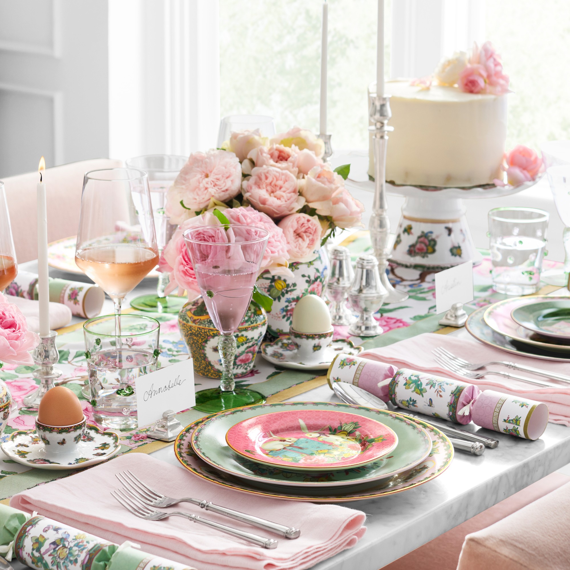 Canton Rose Floral Table Runner