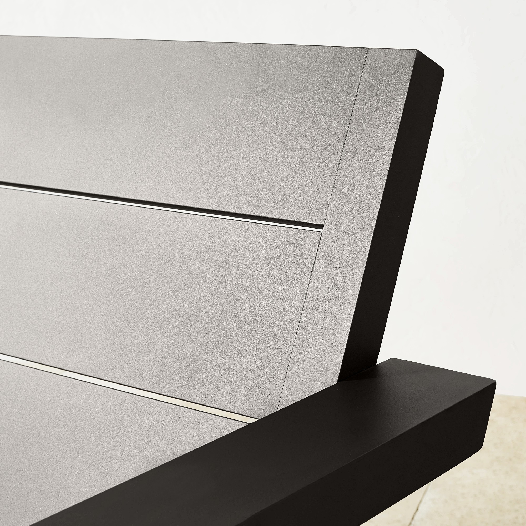 Larnaca Outdoor Slate Grey Metal Deck Chair