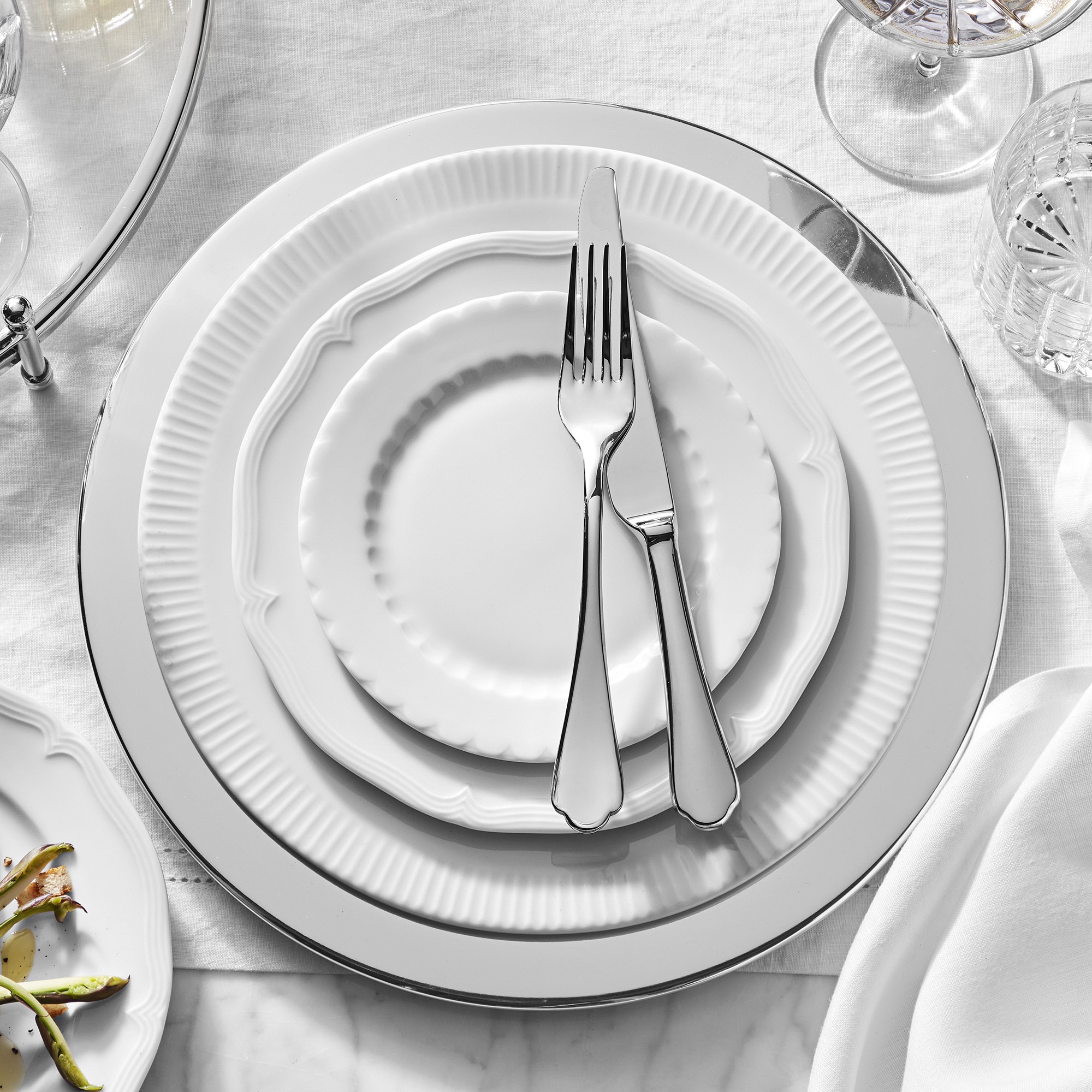 Pillivuyt Eclectique Porcelain Bread & Butter Plates, Set of 4