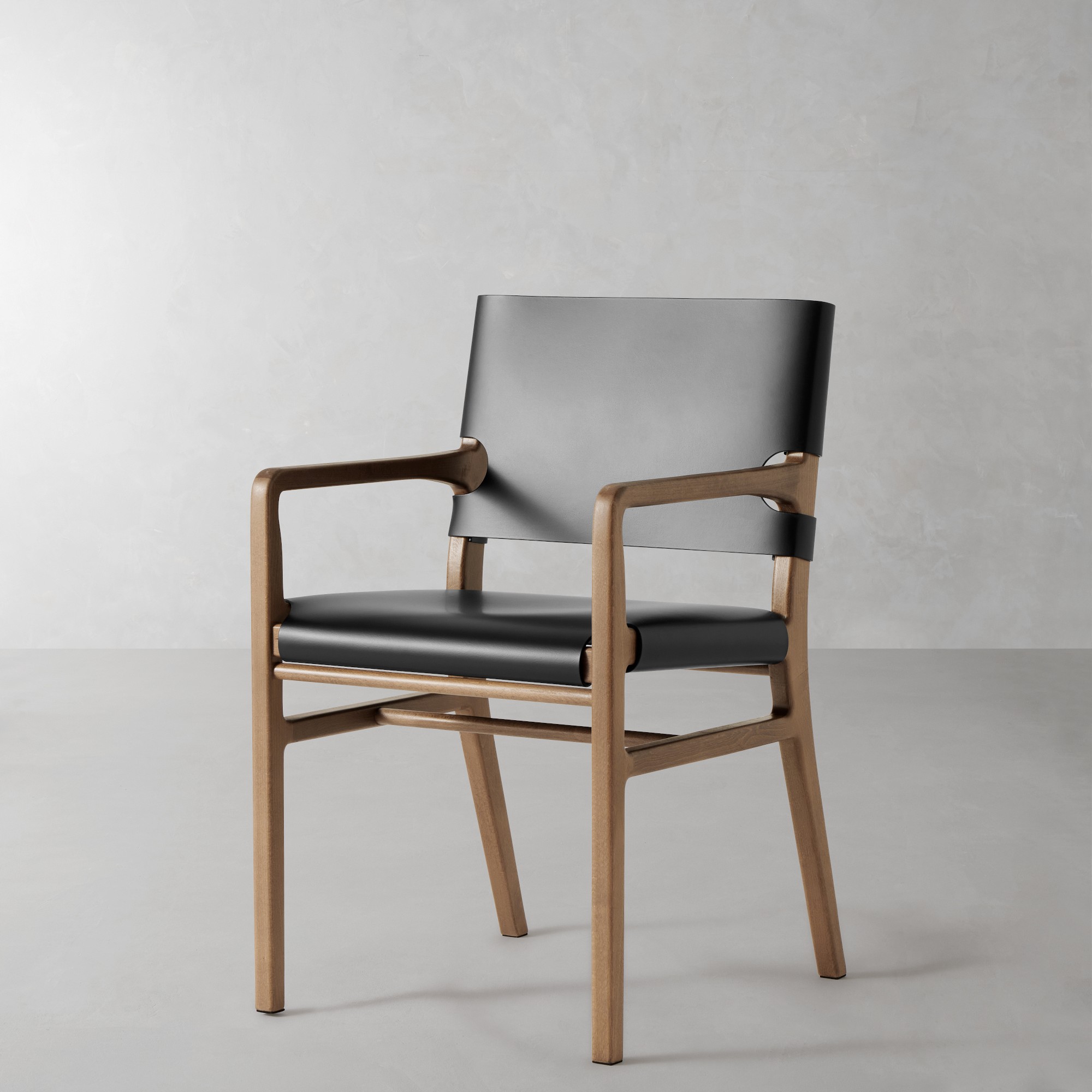 Stratton Leather Slung Armchair