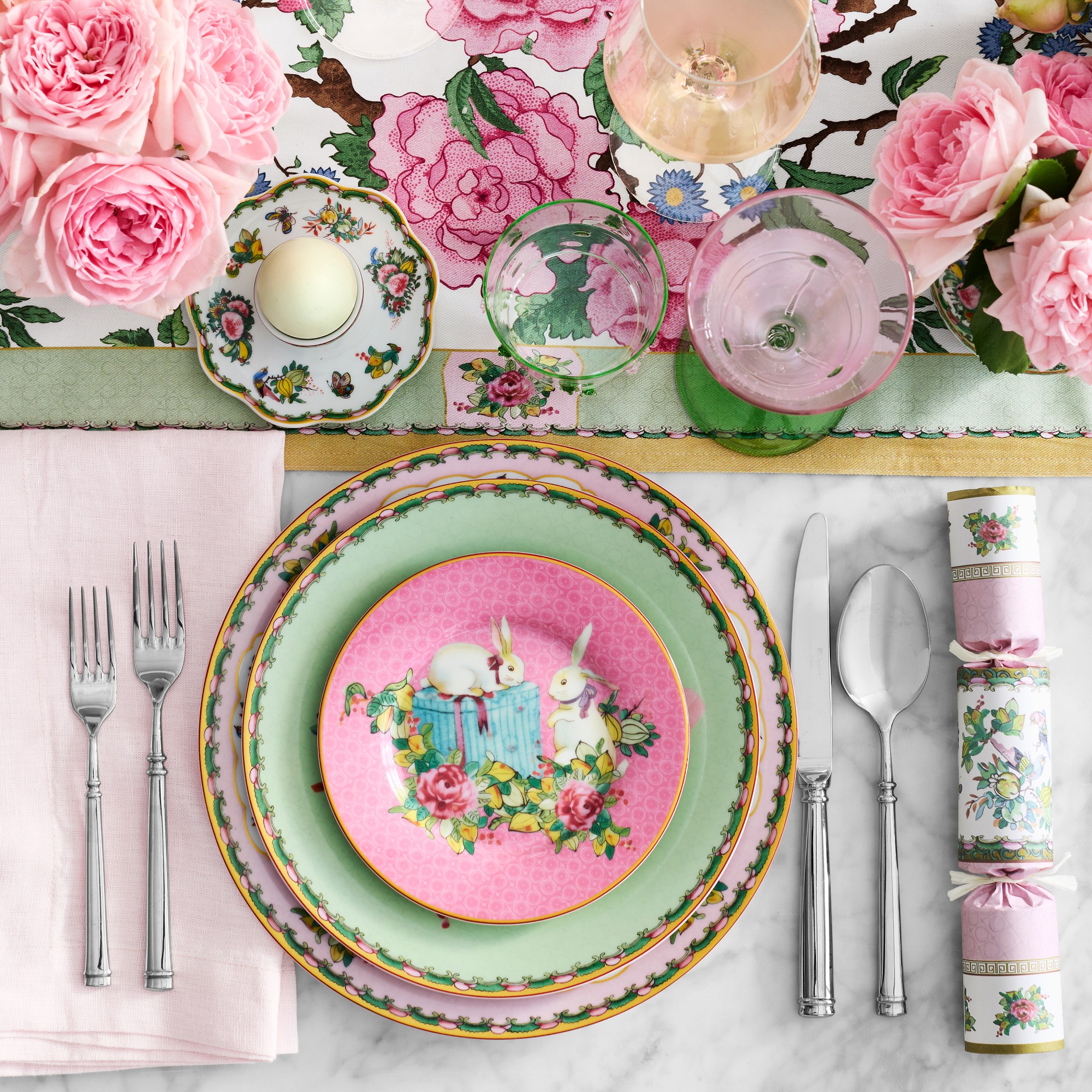 Canton Rose Floral Table Runner