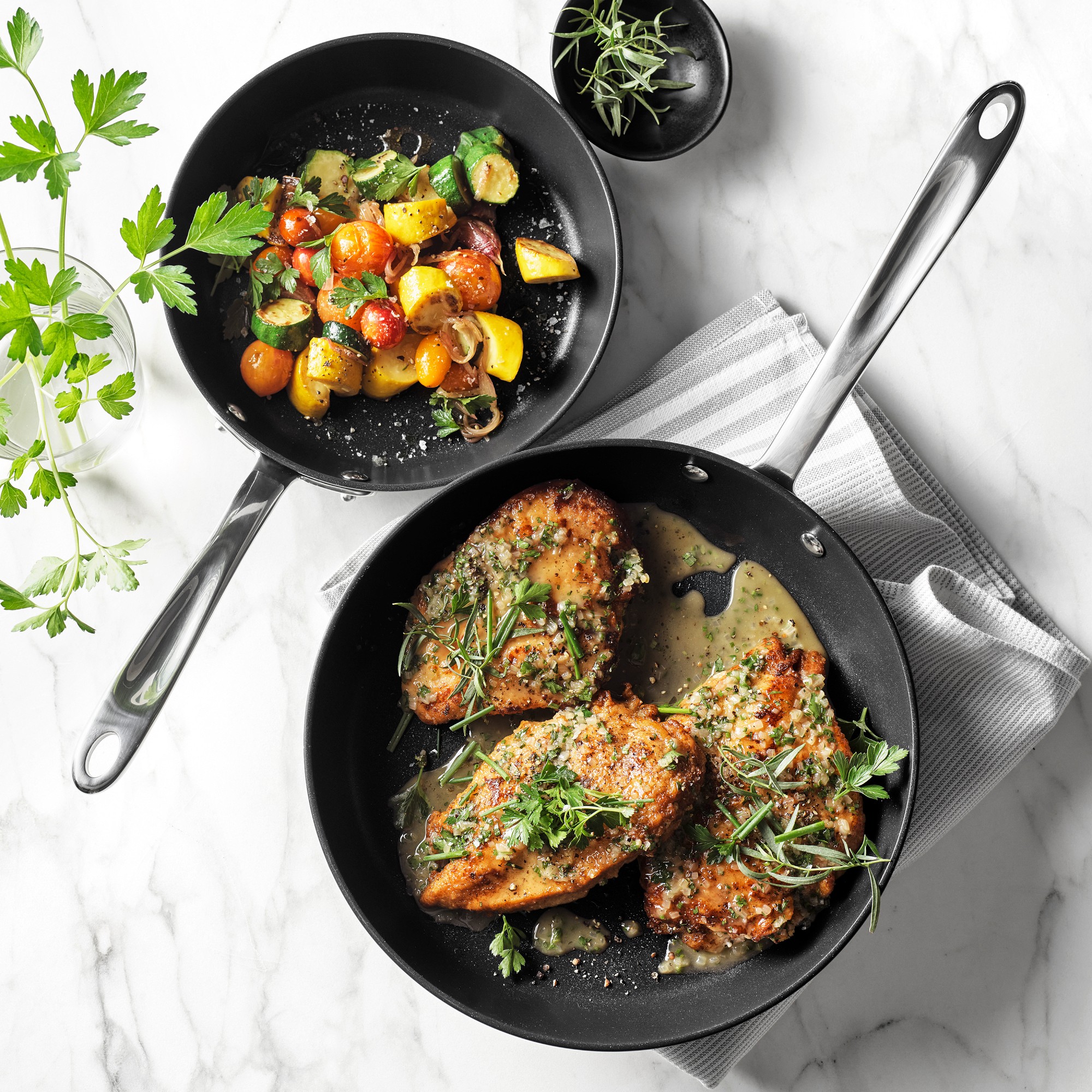 All-Clad HA1 Hard Anodized Nonstick Fry Pan Set