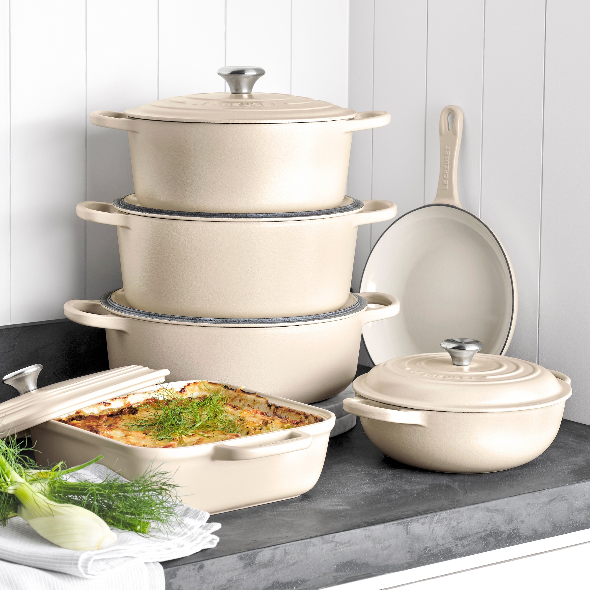 Le Creuset Enameled Cast Iron Shallow Fry Pan, 9 3/4