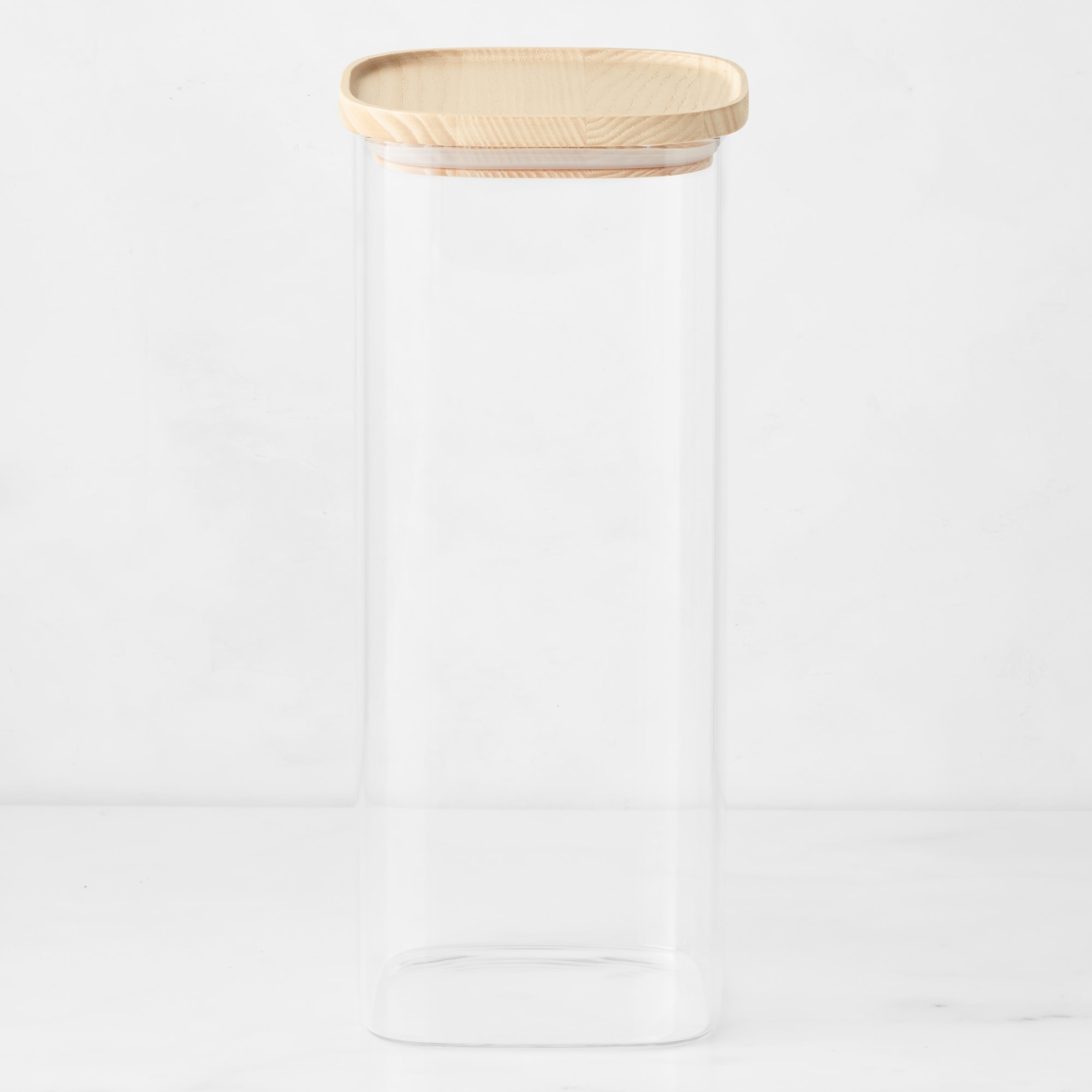 Hold Everything Stackable Glass Square Canisters