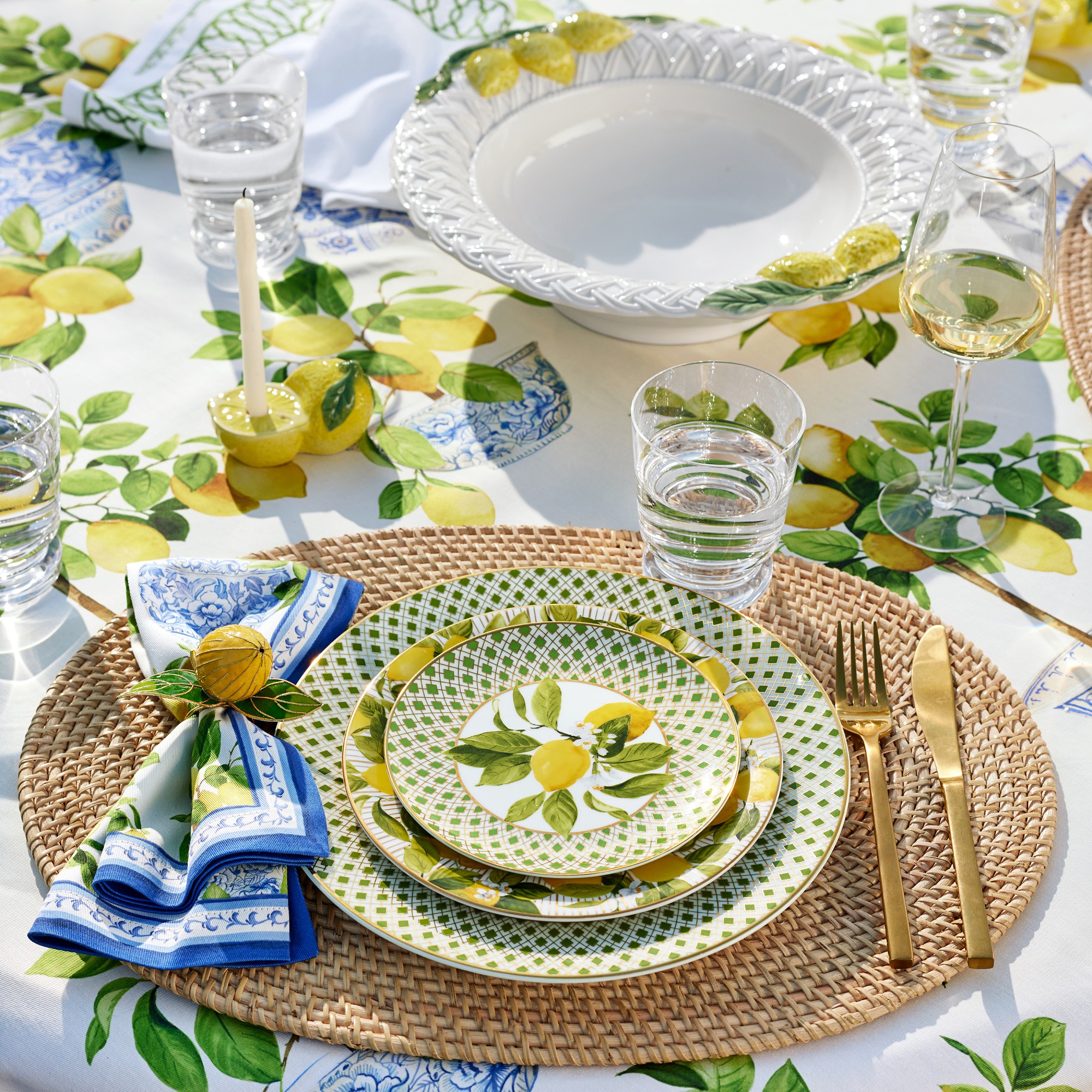 Limone Round Tablecloth