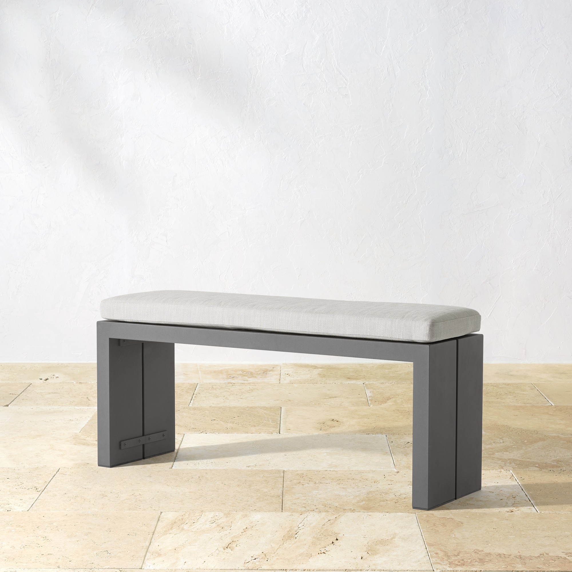Larnaca Outdoor Metal Dining Bench (46