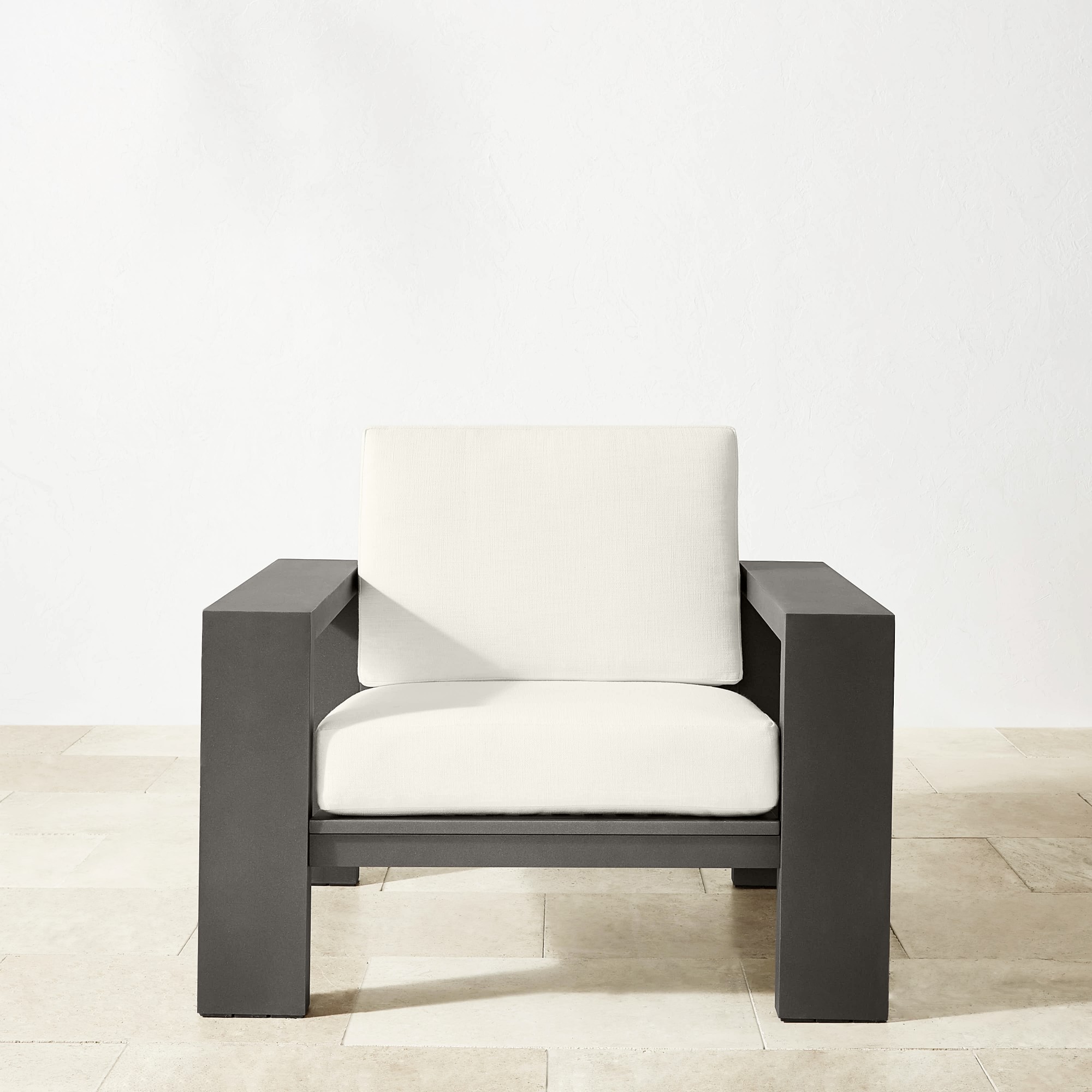 Larnaca Outdoor Slate Grey Metal Club Chair