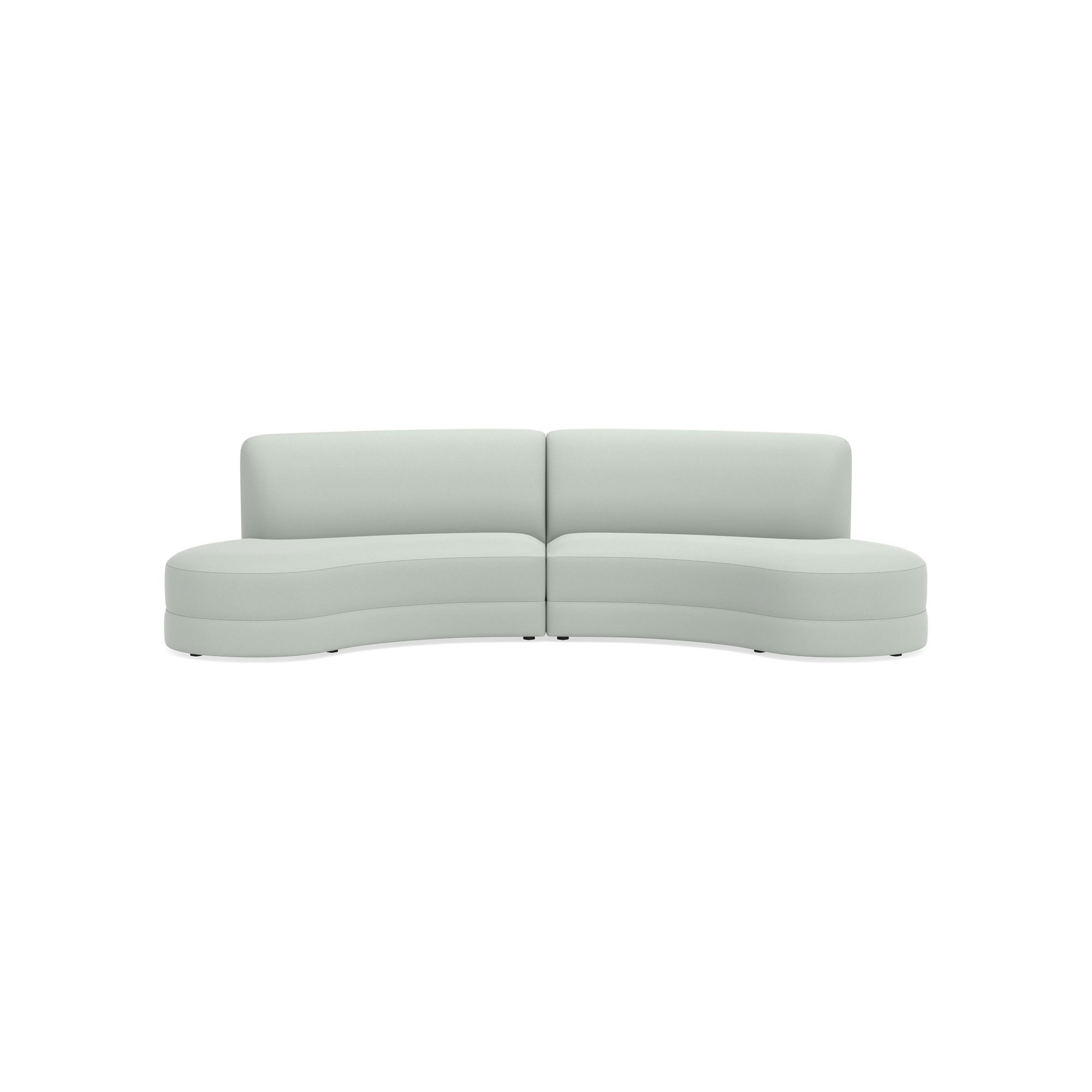 Capri 2-Piece Bumper Armless Sectional (132
