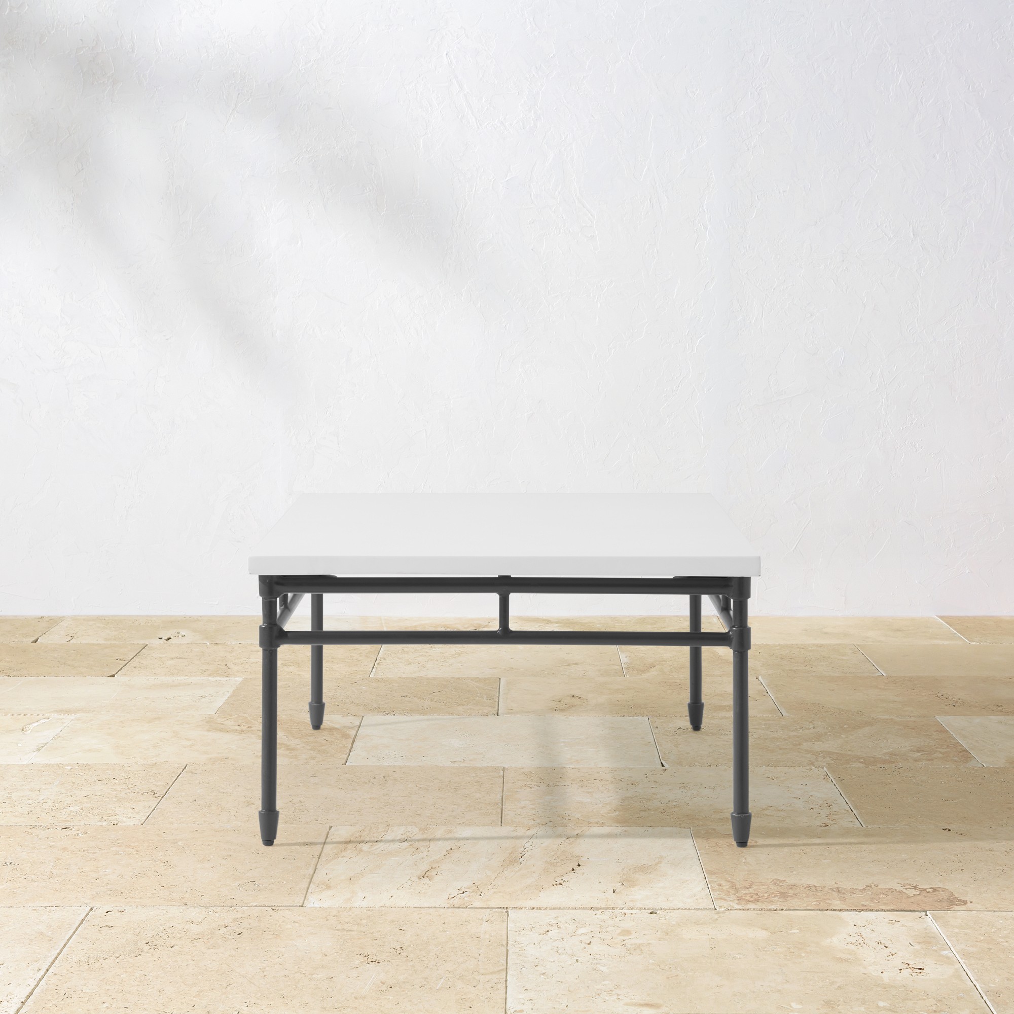 Calistoga Outdoor Fiberstone Rectangular Coffee Table (48