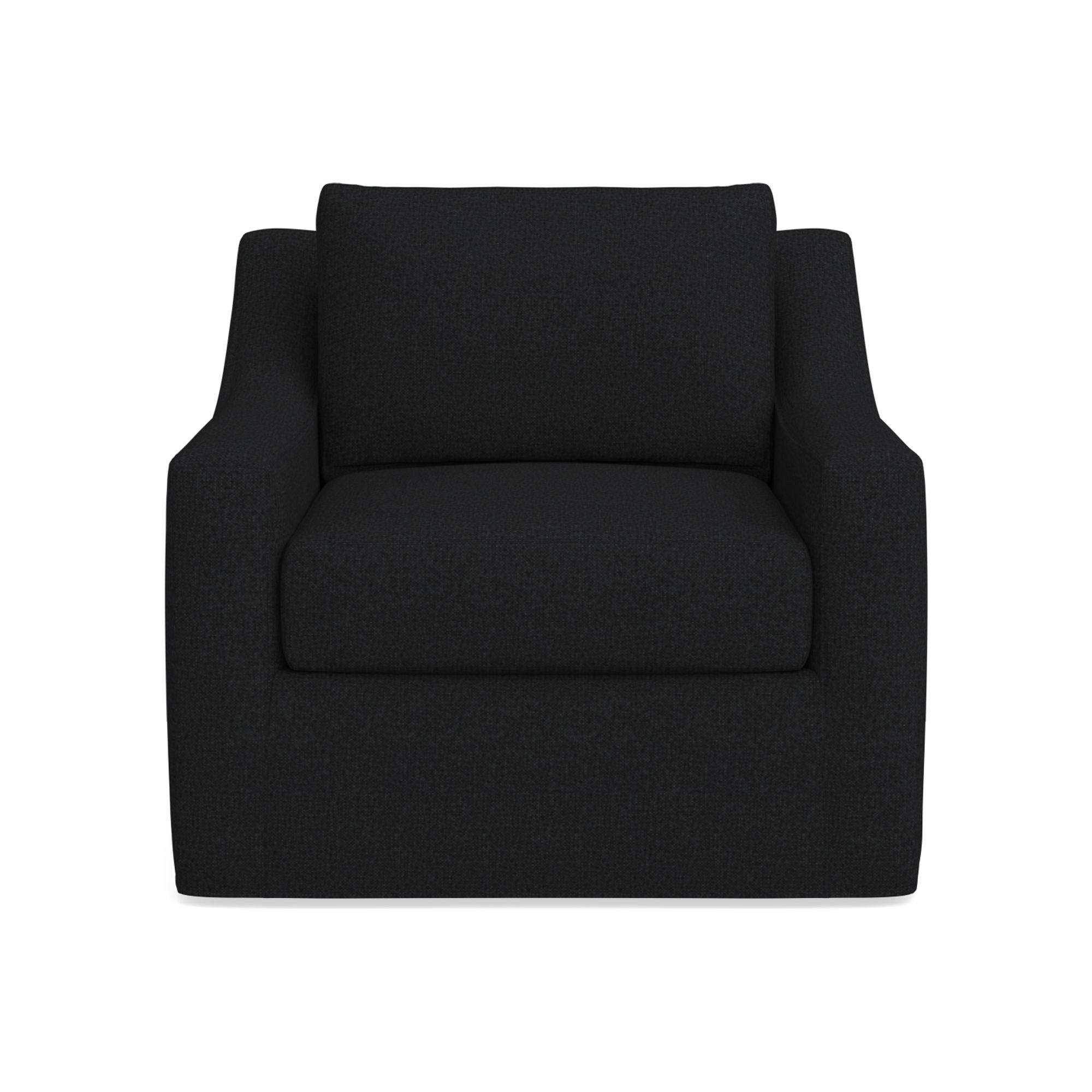 Ghent Slope Arm Slipcovered Swivel Chair