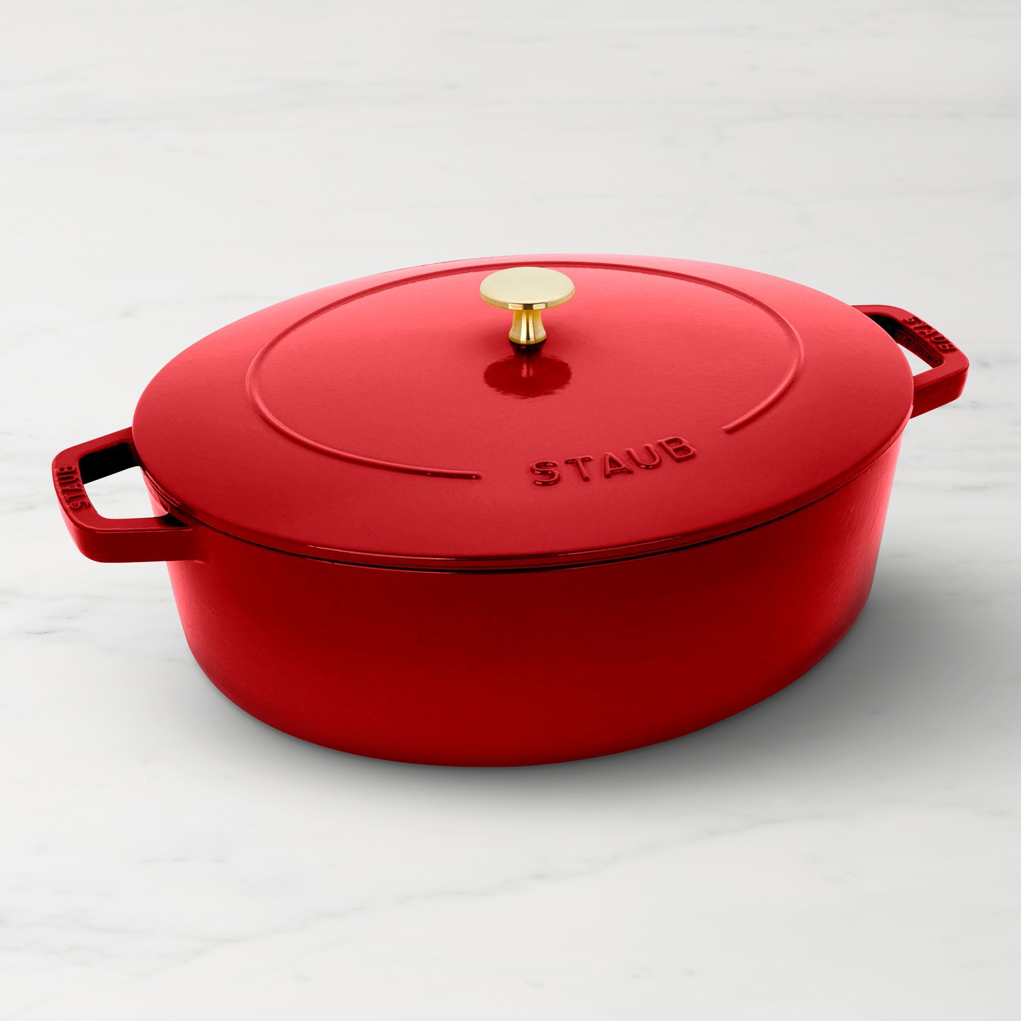Staub Enameled Cast Iron Wide Oval Dutch Oven, 6 1/4-Qt.