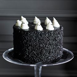 Ghostly Halloween Four- Layer Red Velvet Cake, Serves 8-10