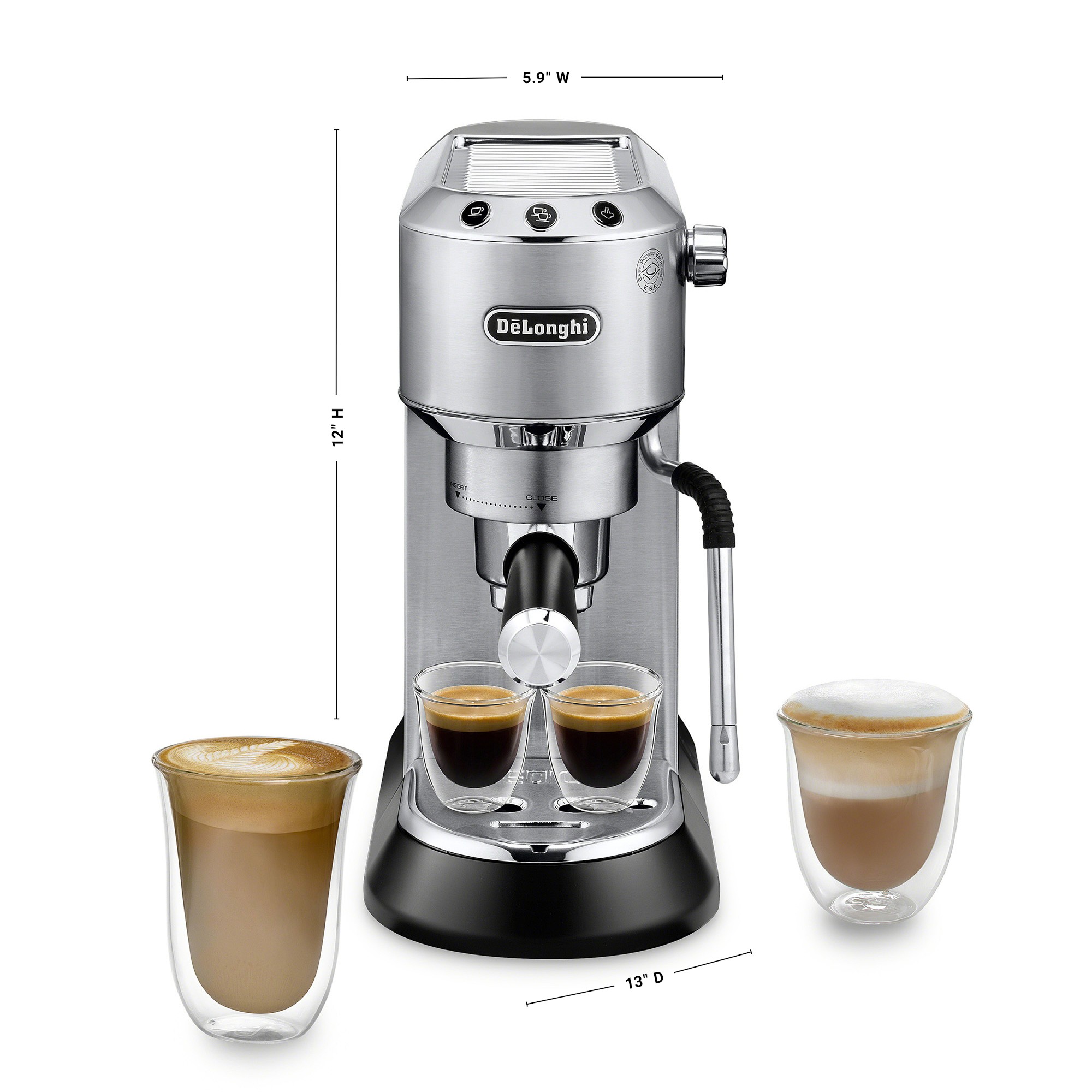 De'Longhi Dedica Arte Manual Espresso Machine, Stainless-Steel