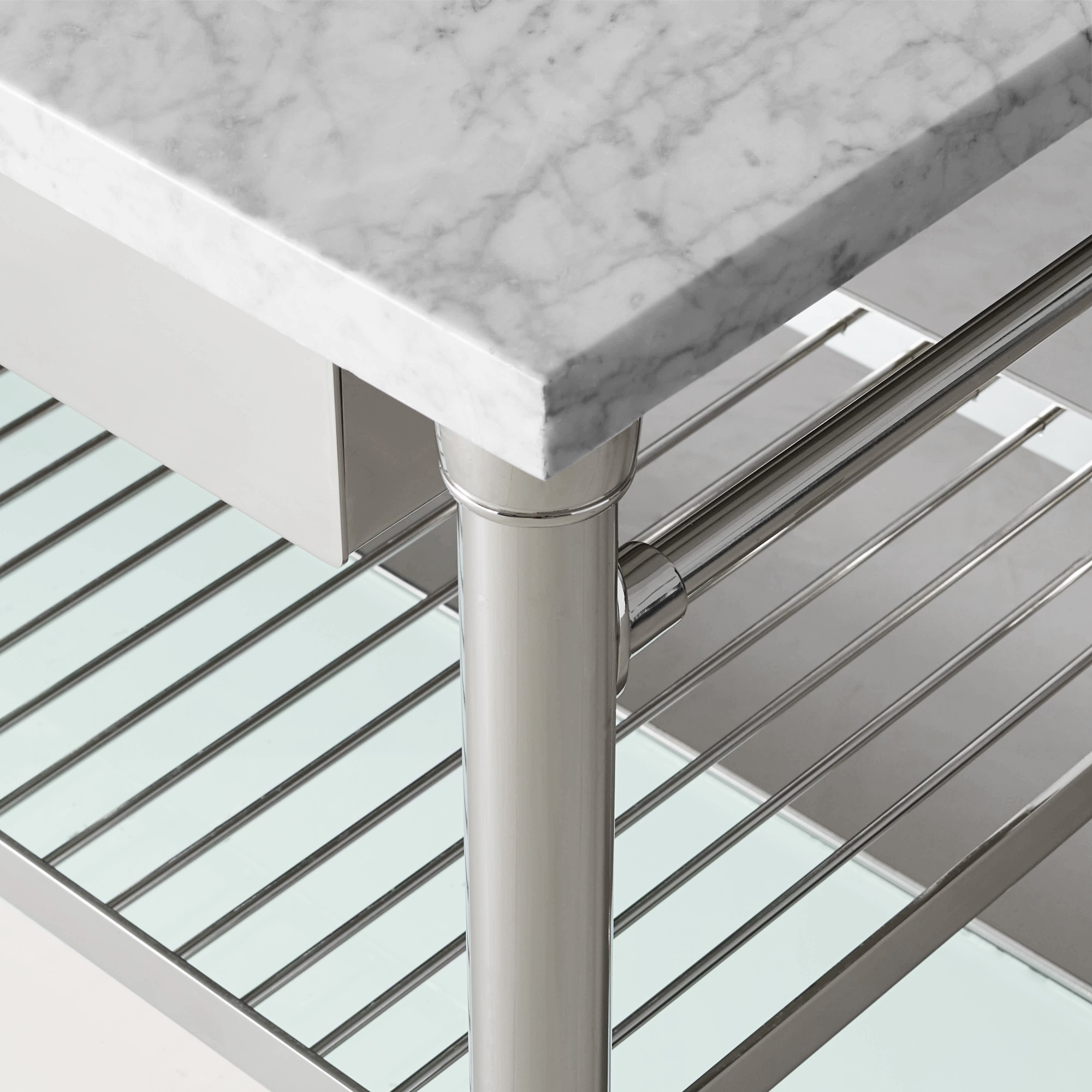 Modular Kitchen Island with Marble Top (48