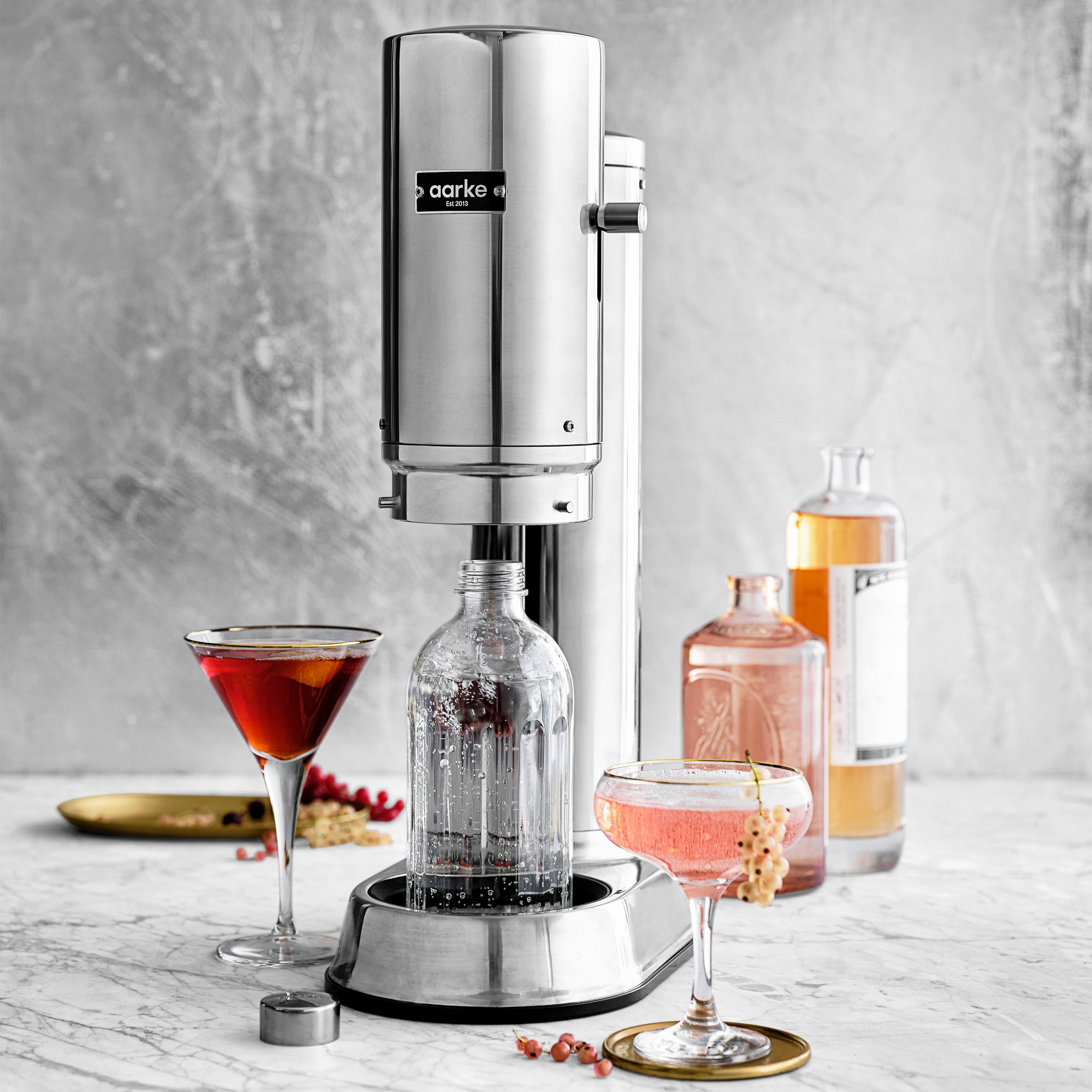 Gold Rim Martini Glasses, Set of 4