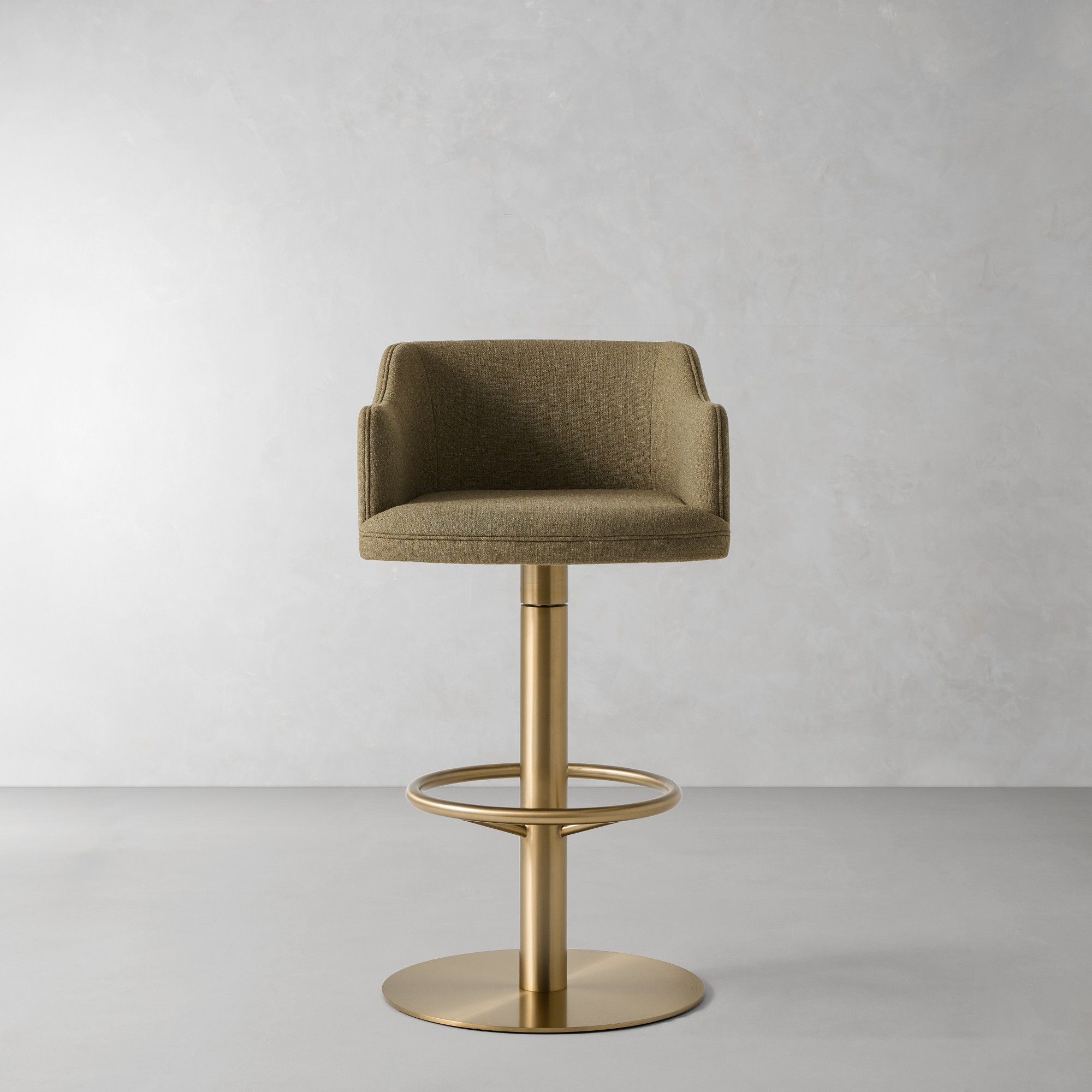 Harding Upholstered Pedestal Counter  & Bar Stool