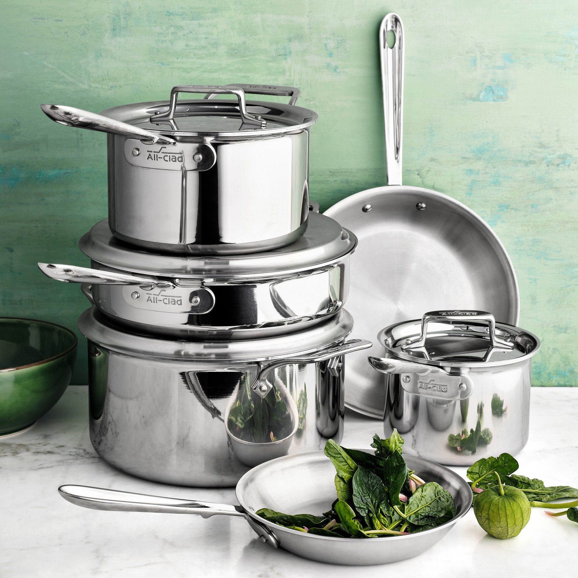 All-Clad D5® Stainless-Steel 10-Piece Cookware Set