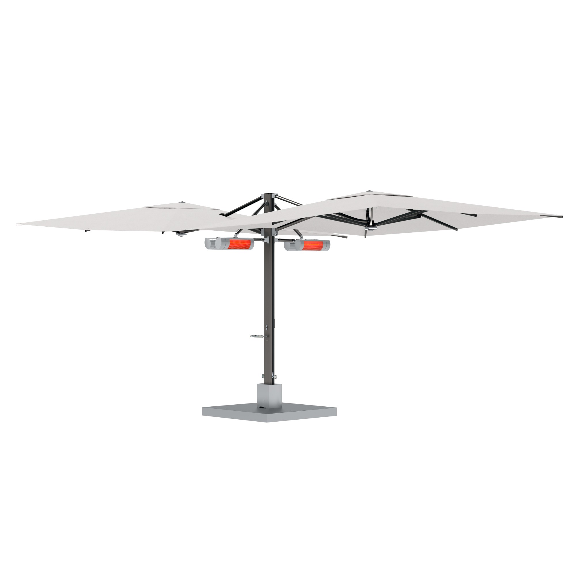 10' Sqaure Performance Dual Cantilever Umbrella