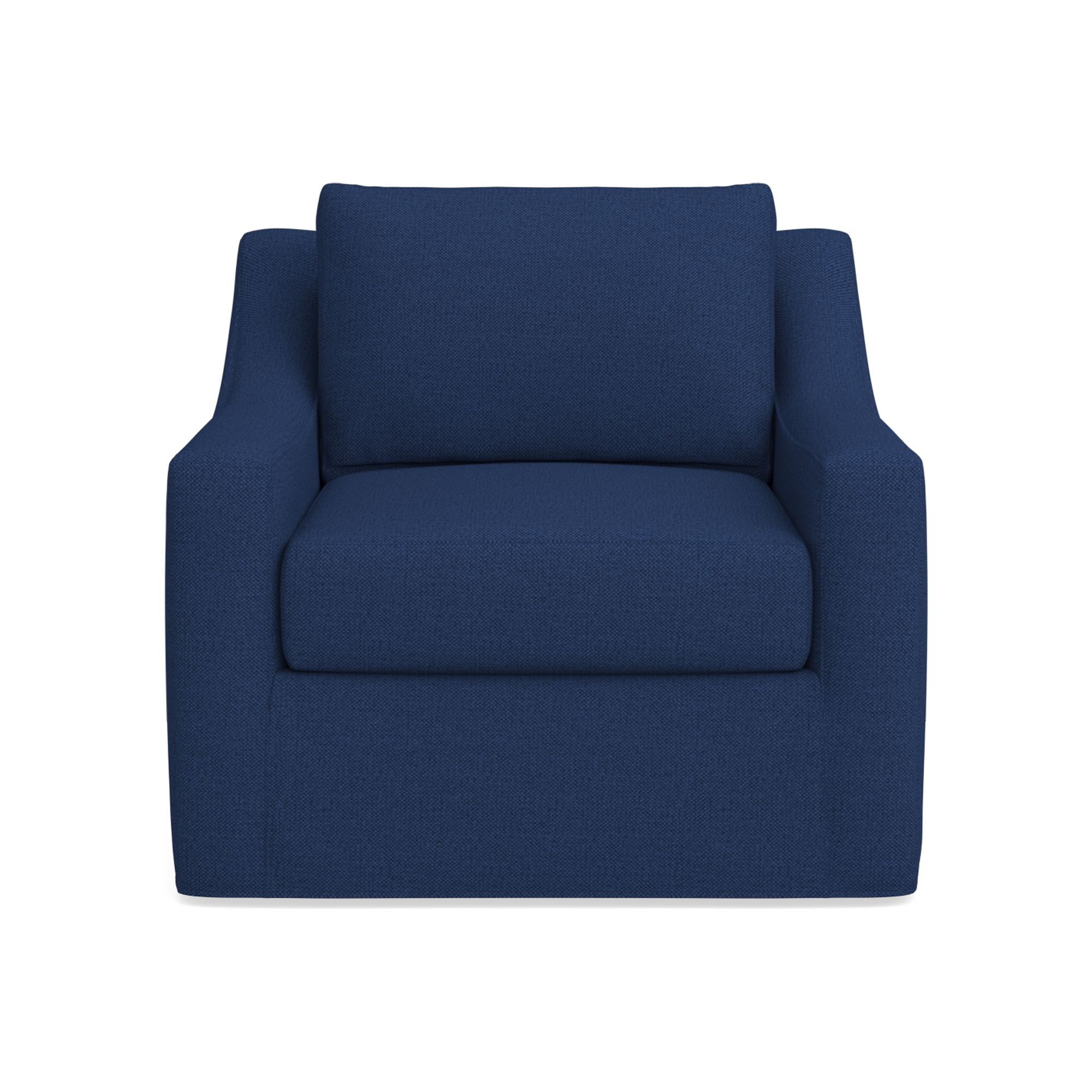 Ghent Slope Arm Slipcovered Swivel Chair