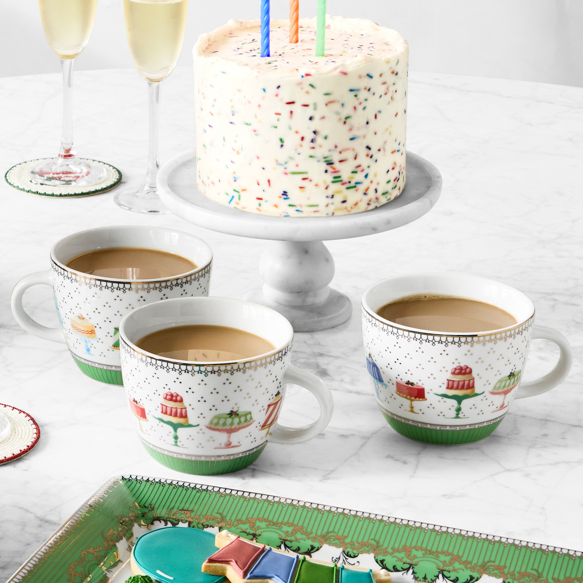 Celebration Beaded Coasters, Set of 4