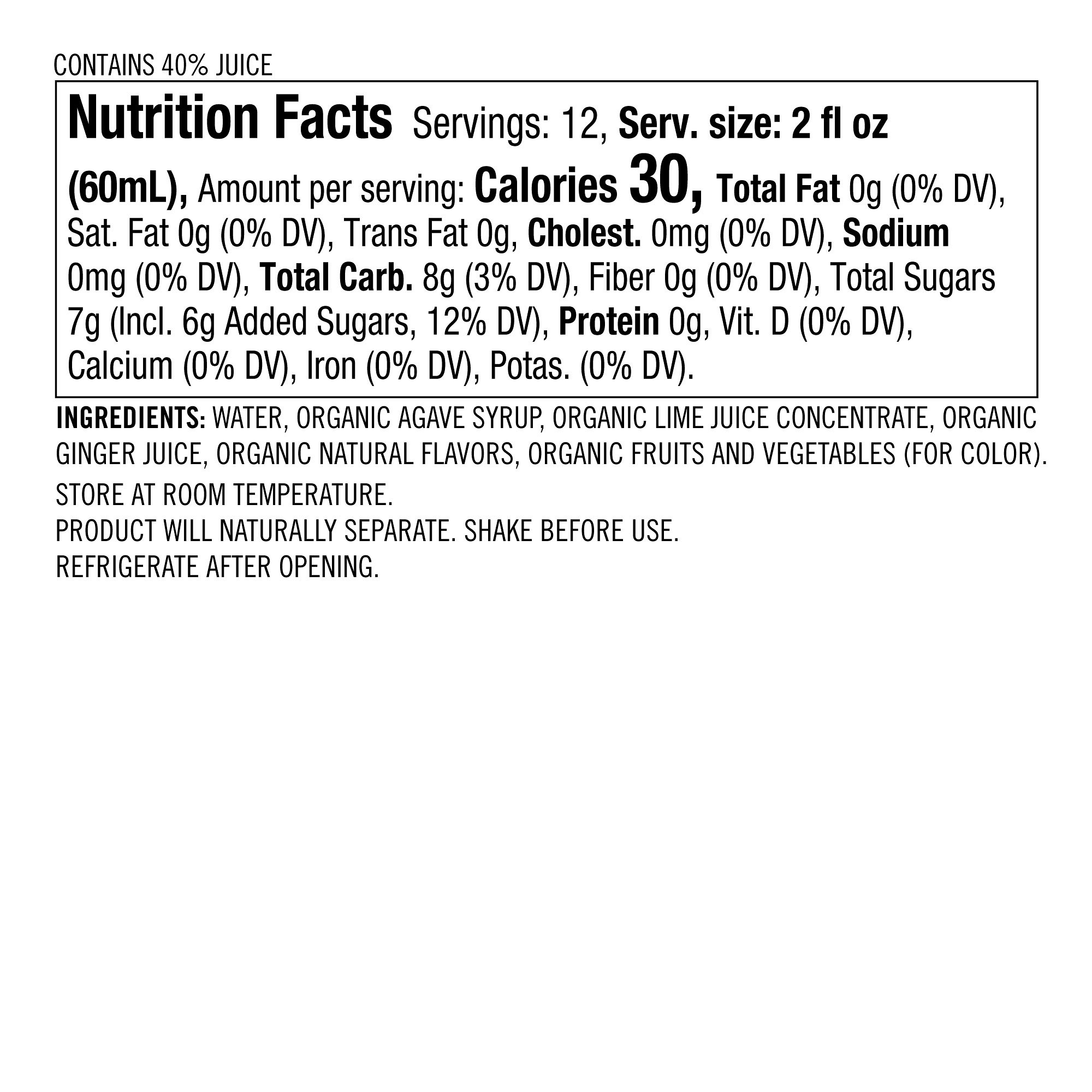 Williams Sonoma Signature Cocktail Mix, Cucumber Lime Ginger