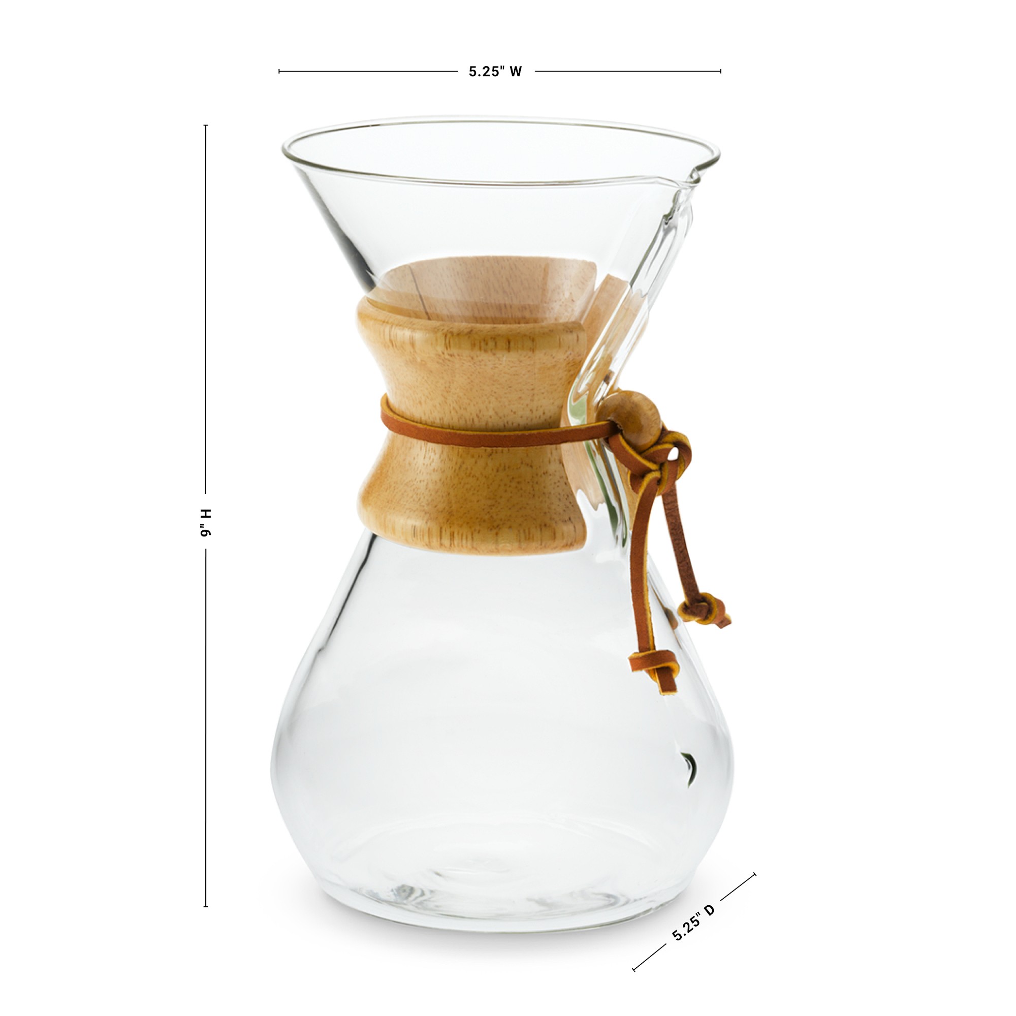 Chemex® Pour-Over Glass Coffee Maker with Wood Collar