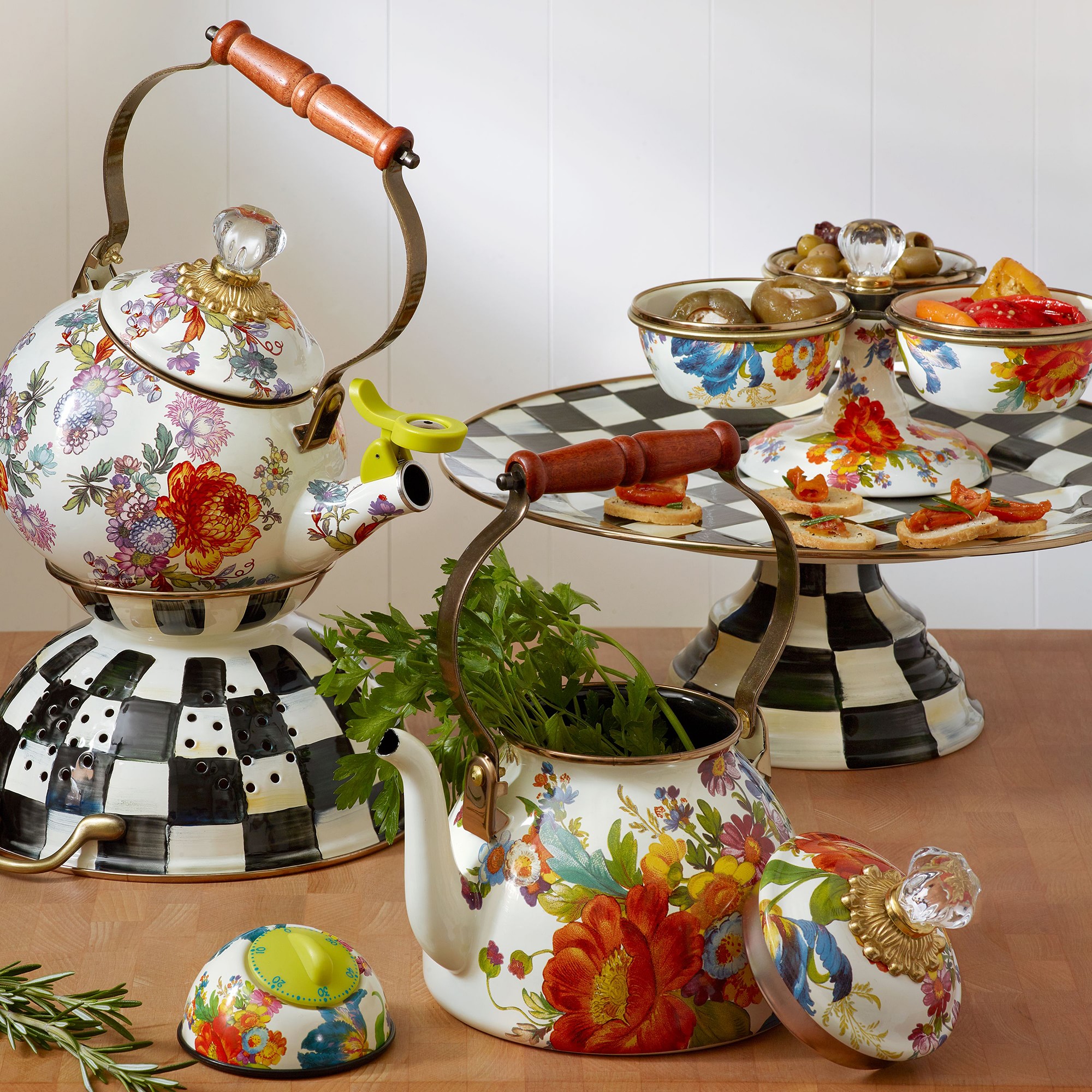 MacKenzie-Childs Flower Market Tea Kettle