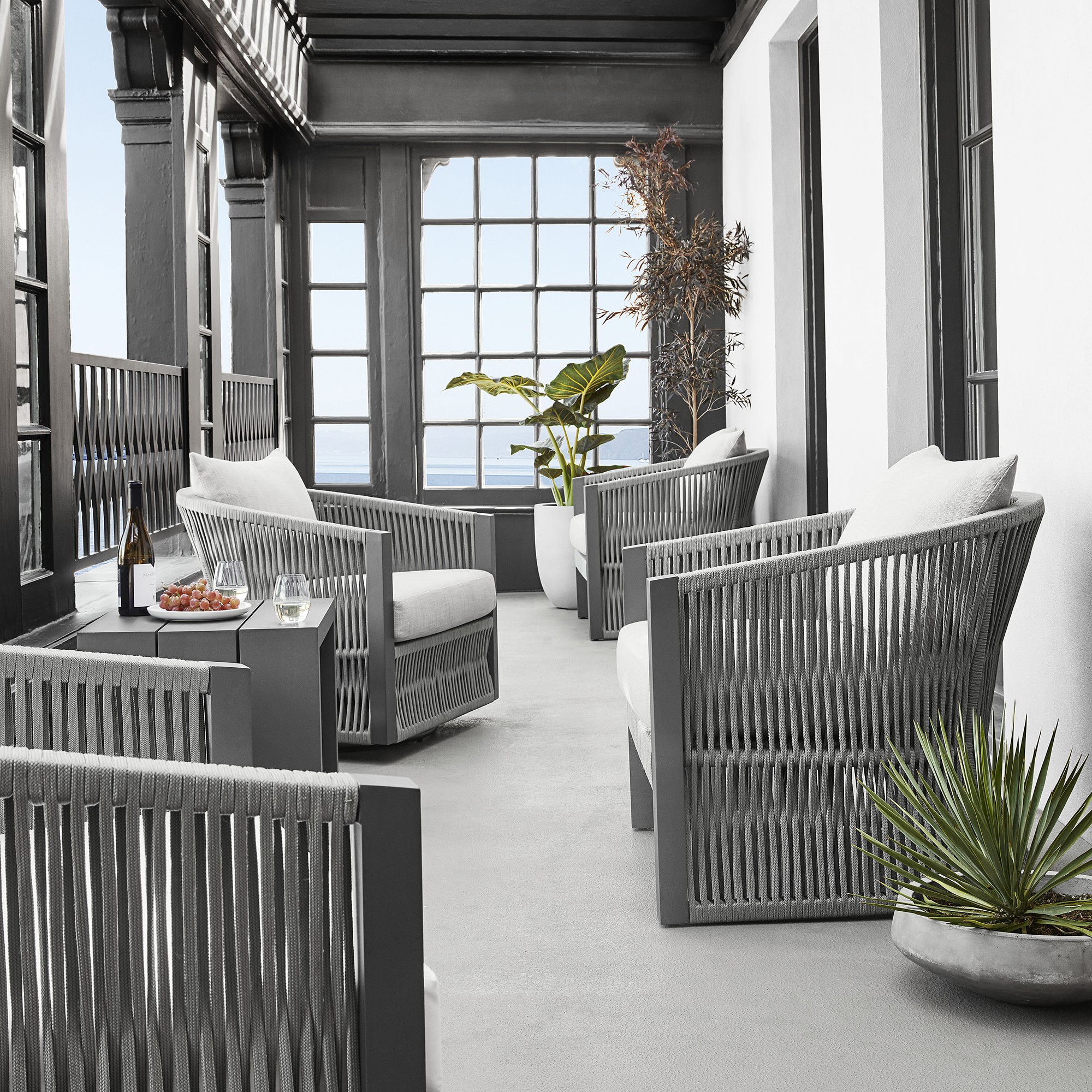 Pasadena Outdoor Metal Club Chair