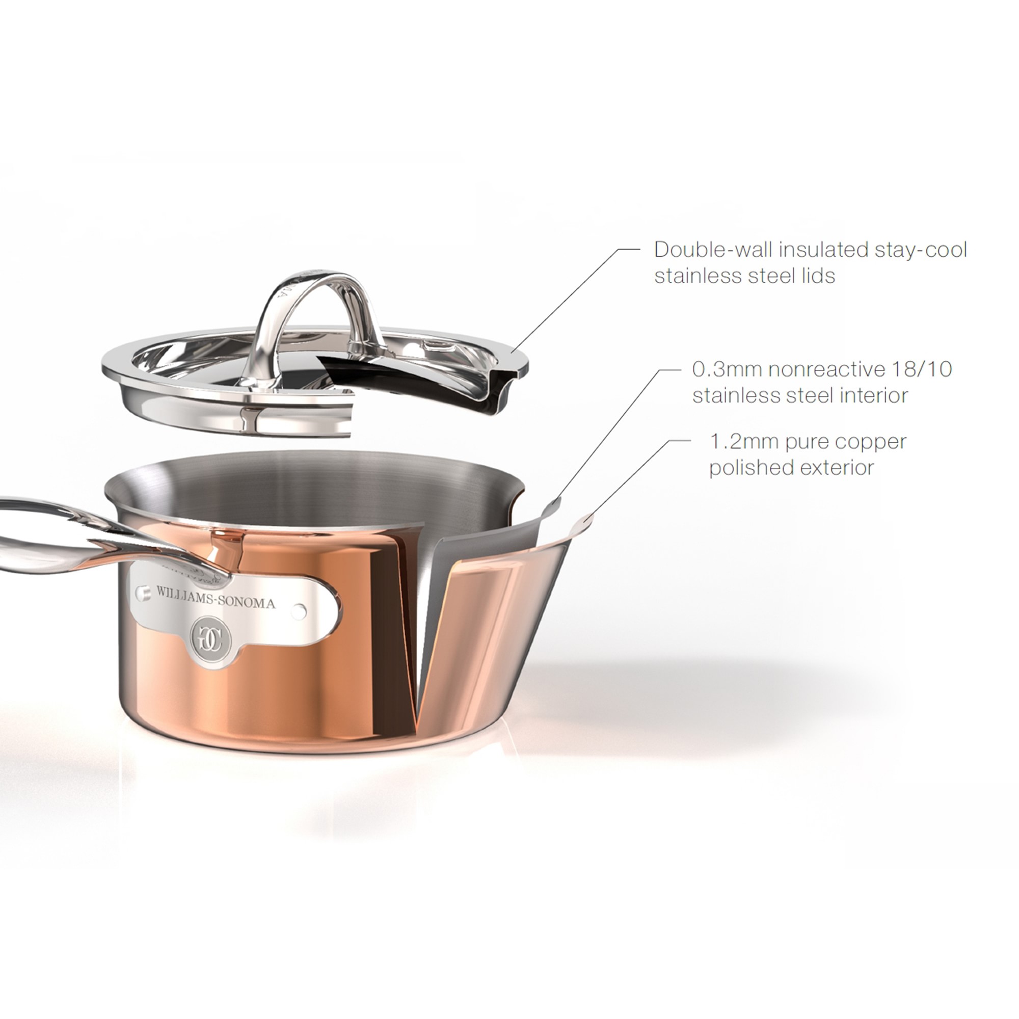 Williams Sonoma Signature Thermo-Clad™ Copper Fry Pan