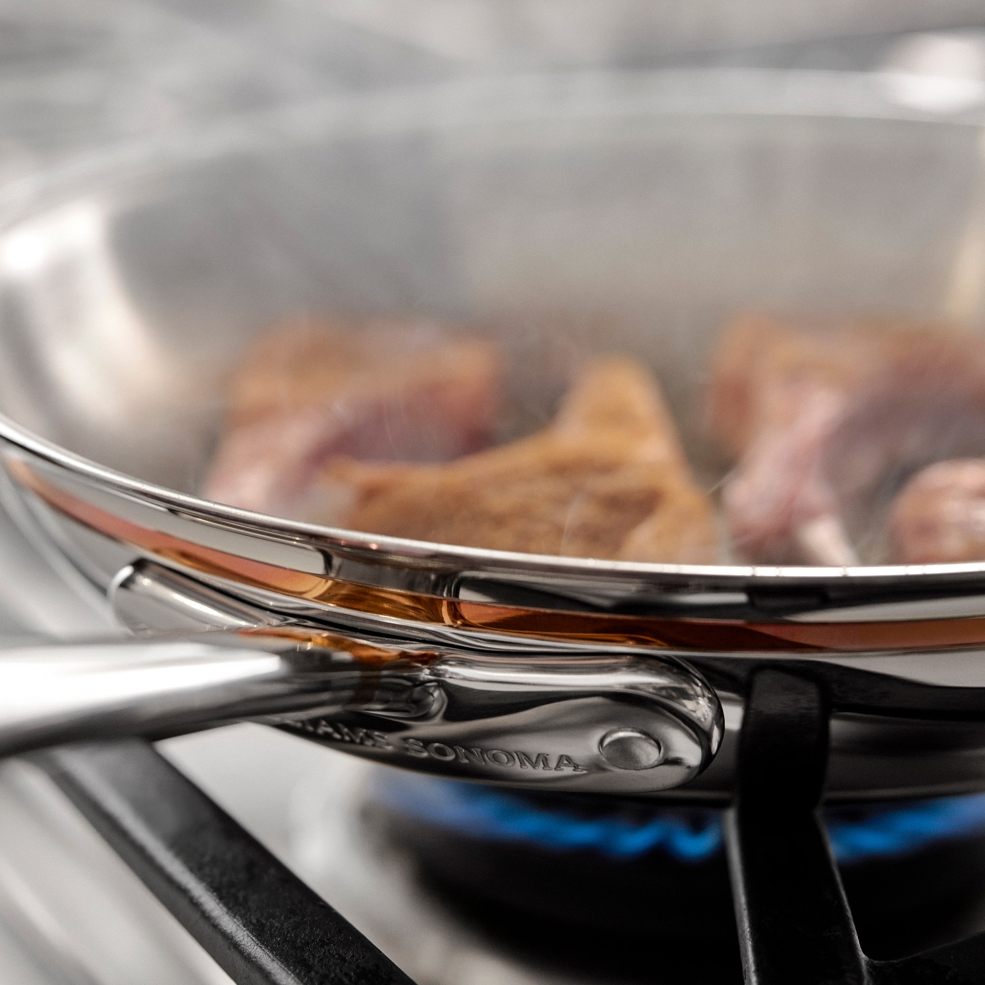 Williams Sonoma Signature Thermo-Clad™ Copper Pro Fry Pan