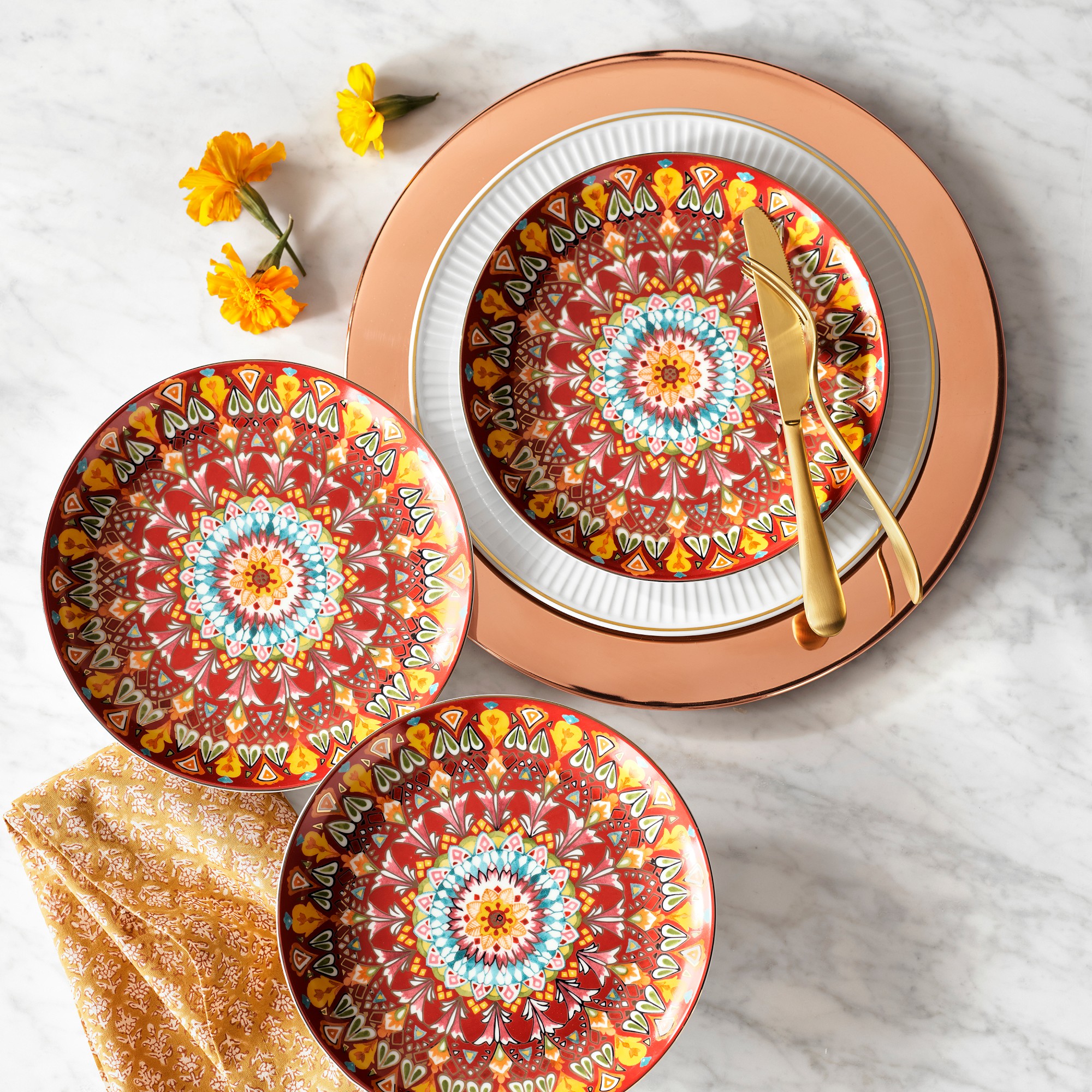 Antique Hammered Copper Charger