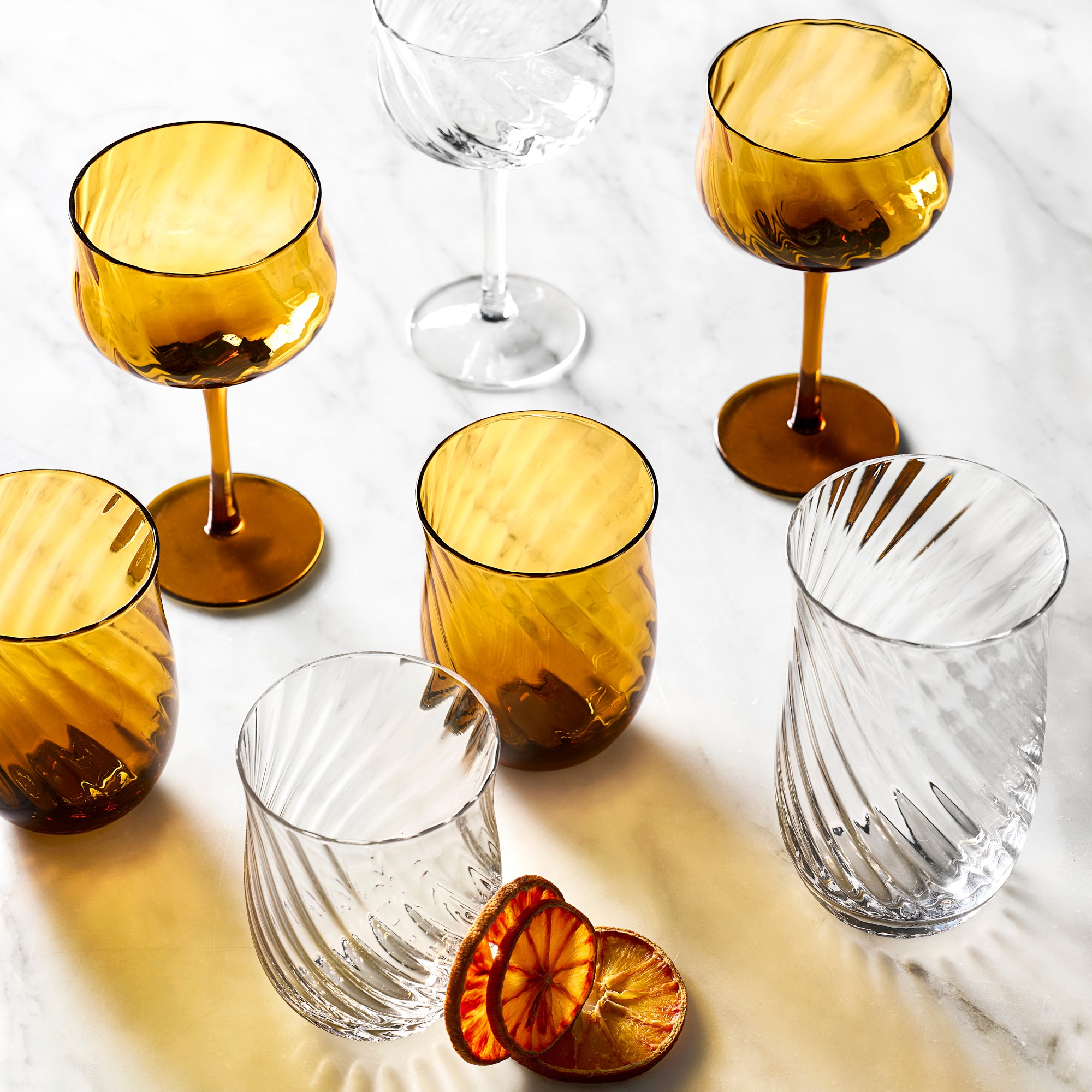 Wave Short Tumbler Glass