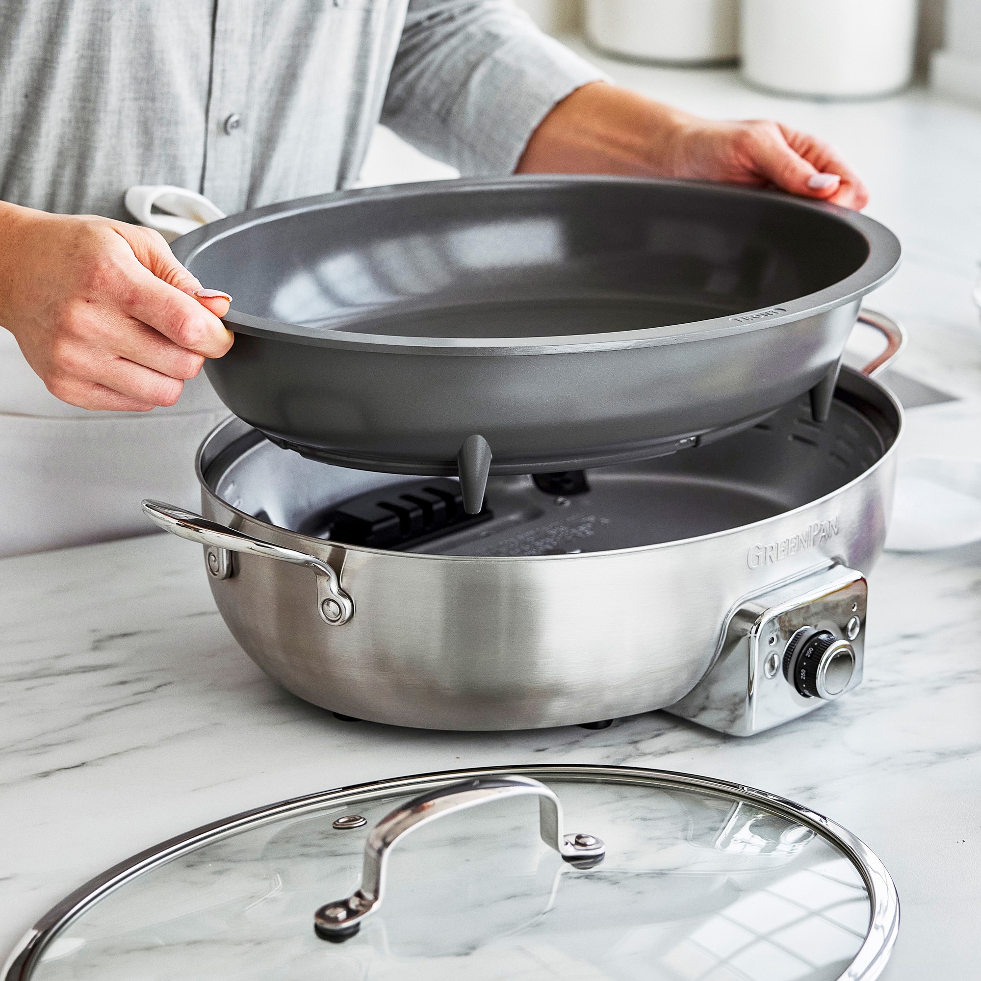 GreenPan™ Premiere Ceramic Nonstick Electric Everyday Skillet
